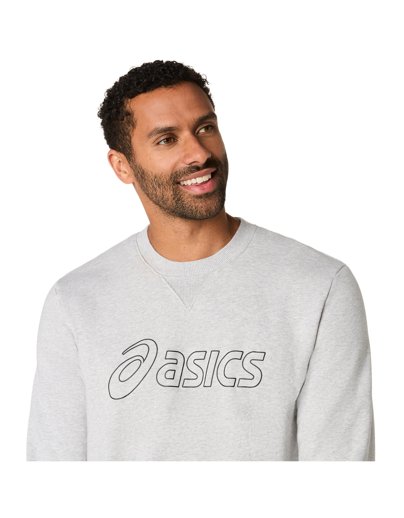 Asics ASICS SWEATSHIRT-Heren-LIGHT GREY HEATHER