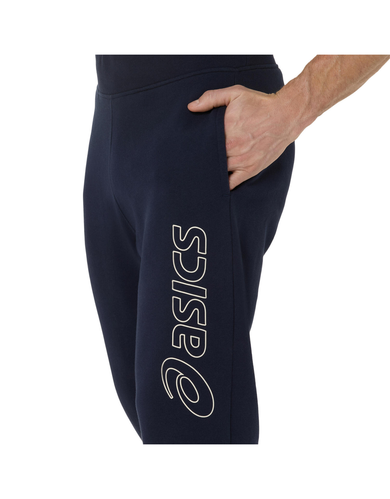 Asics ASICS LOGO SWEATPANT-Heren-MIDNIGHT/BIRCH