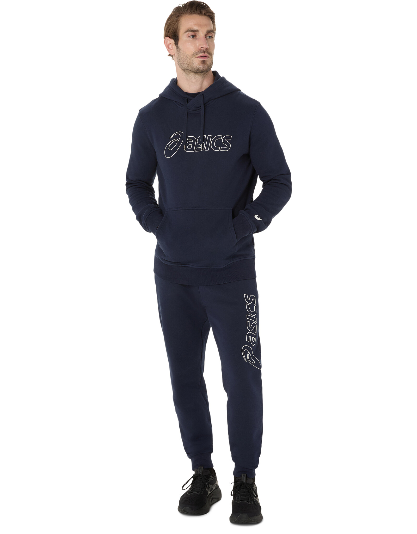 Asics ASICS LOGO SWEATPANT-Heren-MIDNIGHT/BIRCH