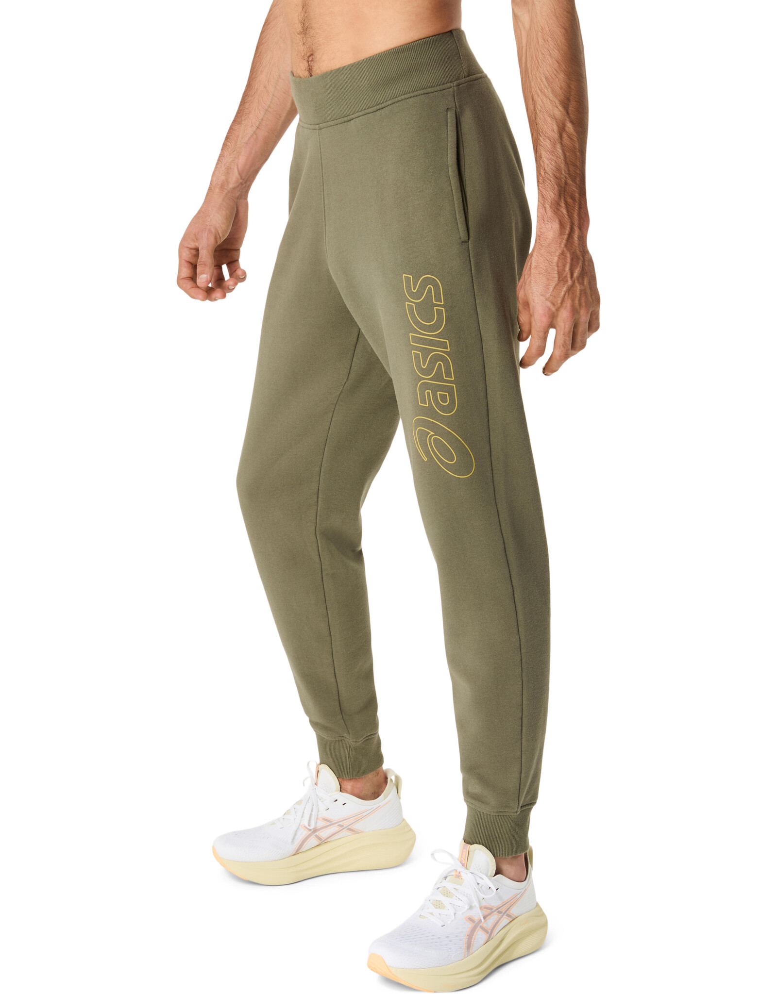 Asics ASICS LOGO SWEATPANT-Heren-MANTLE GREEN