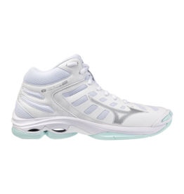Mizuno SHOE WAVE VOLTAGE MID-Dames-White/BlueTint