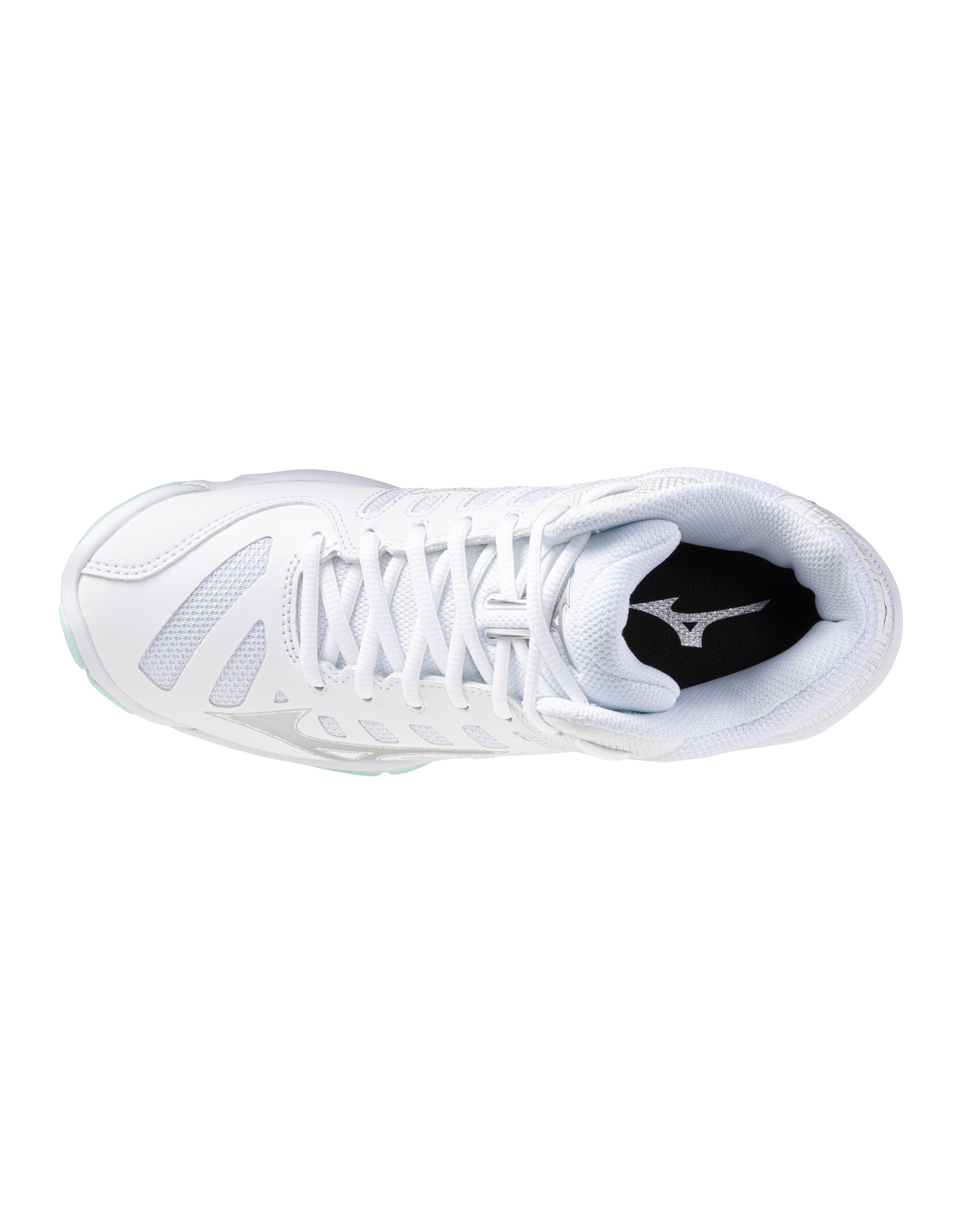 Mizuno SHOE WAVE VOLTAGE MID-Dames-White/BlueTint