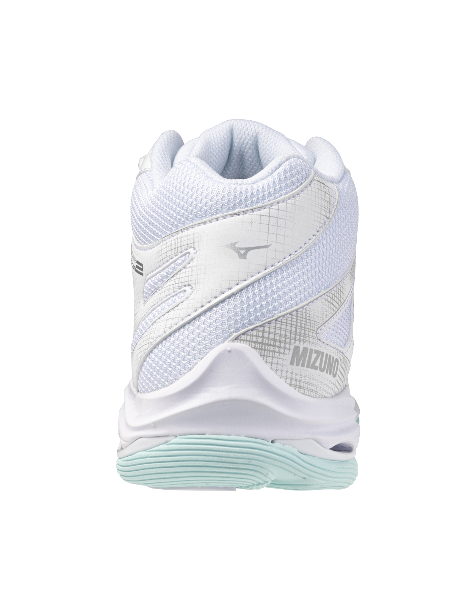 Mizuno SHOE WAVE VOLTAGE MID-Dames-White/BlueTint