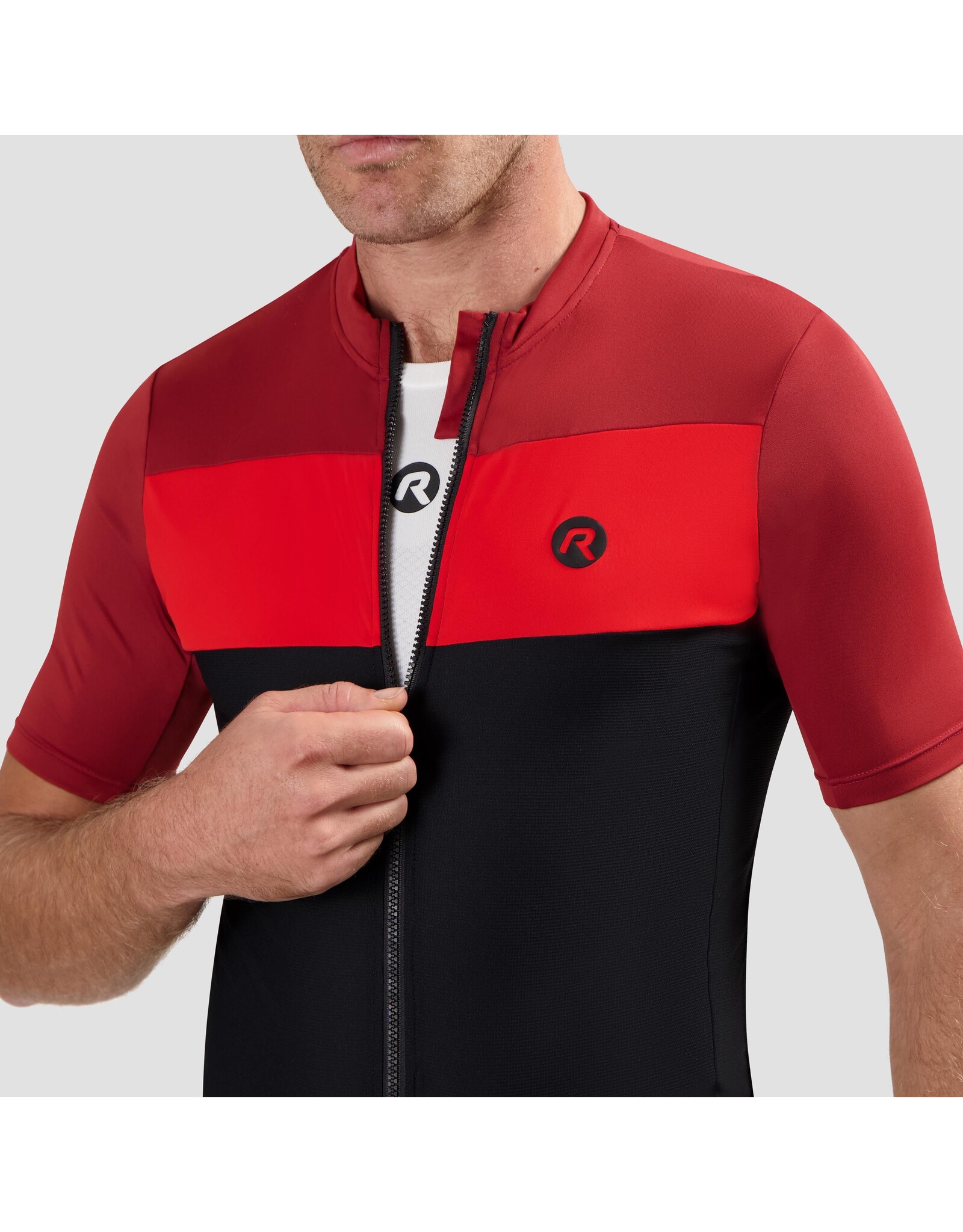 Rogelli Wielershirt KM Core Block Zwart/Groen/Geel