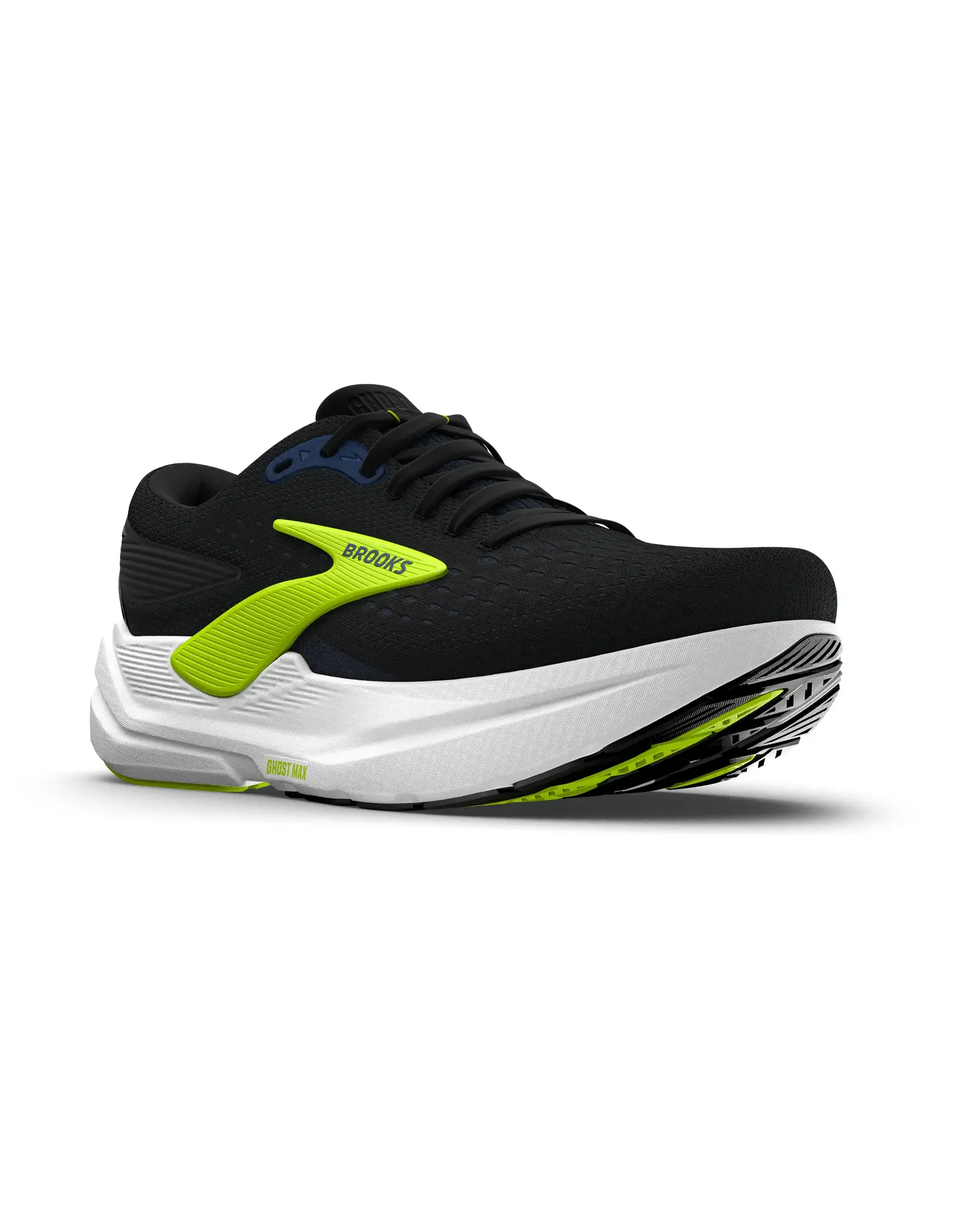 Brooks Ghost Max 3-Heren-Black/Navy/Acid Lime