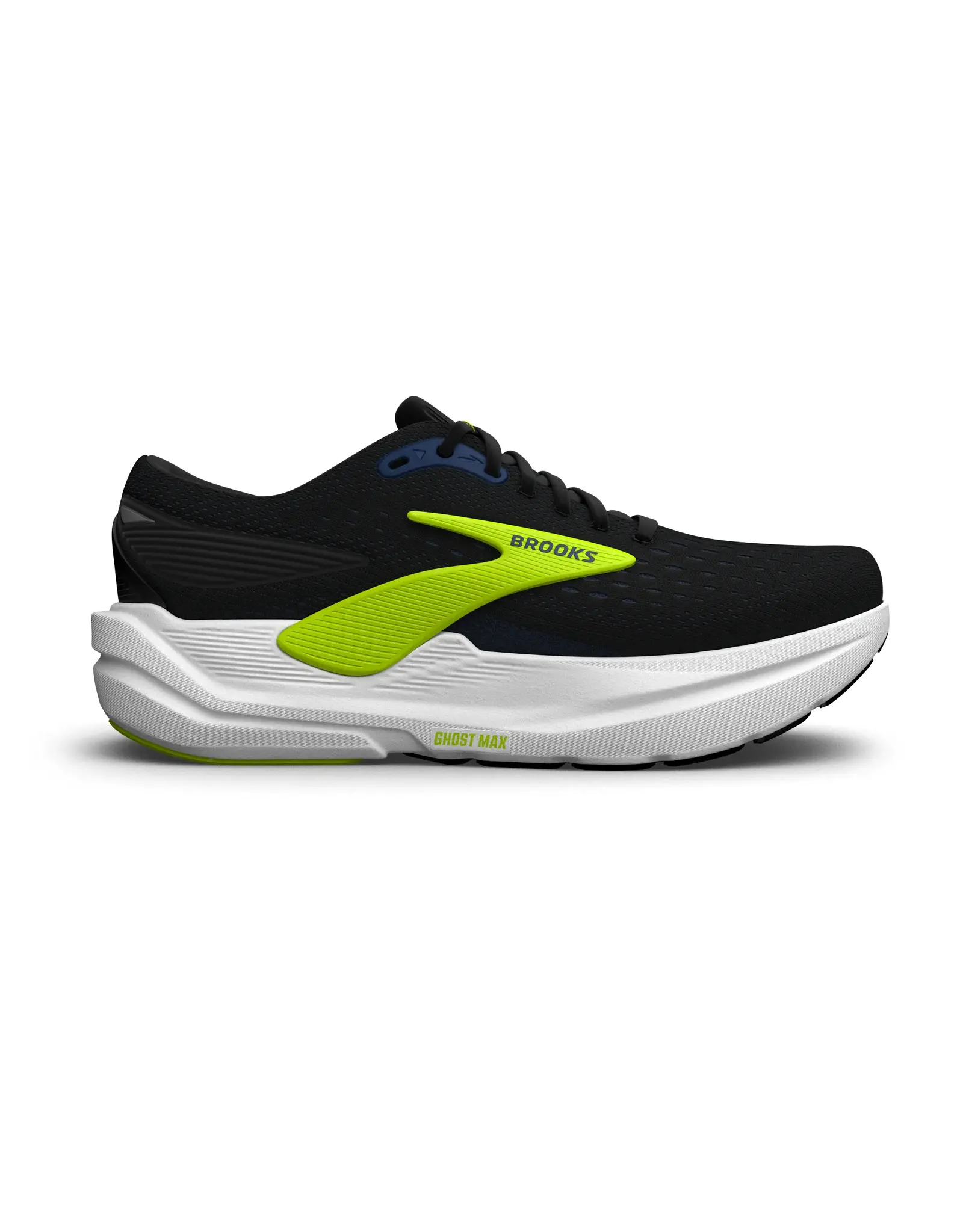 Brooks Ghost Max 3-Heren-Black/Navy/Acid Lime