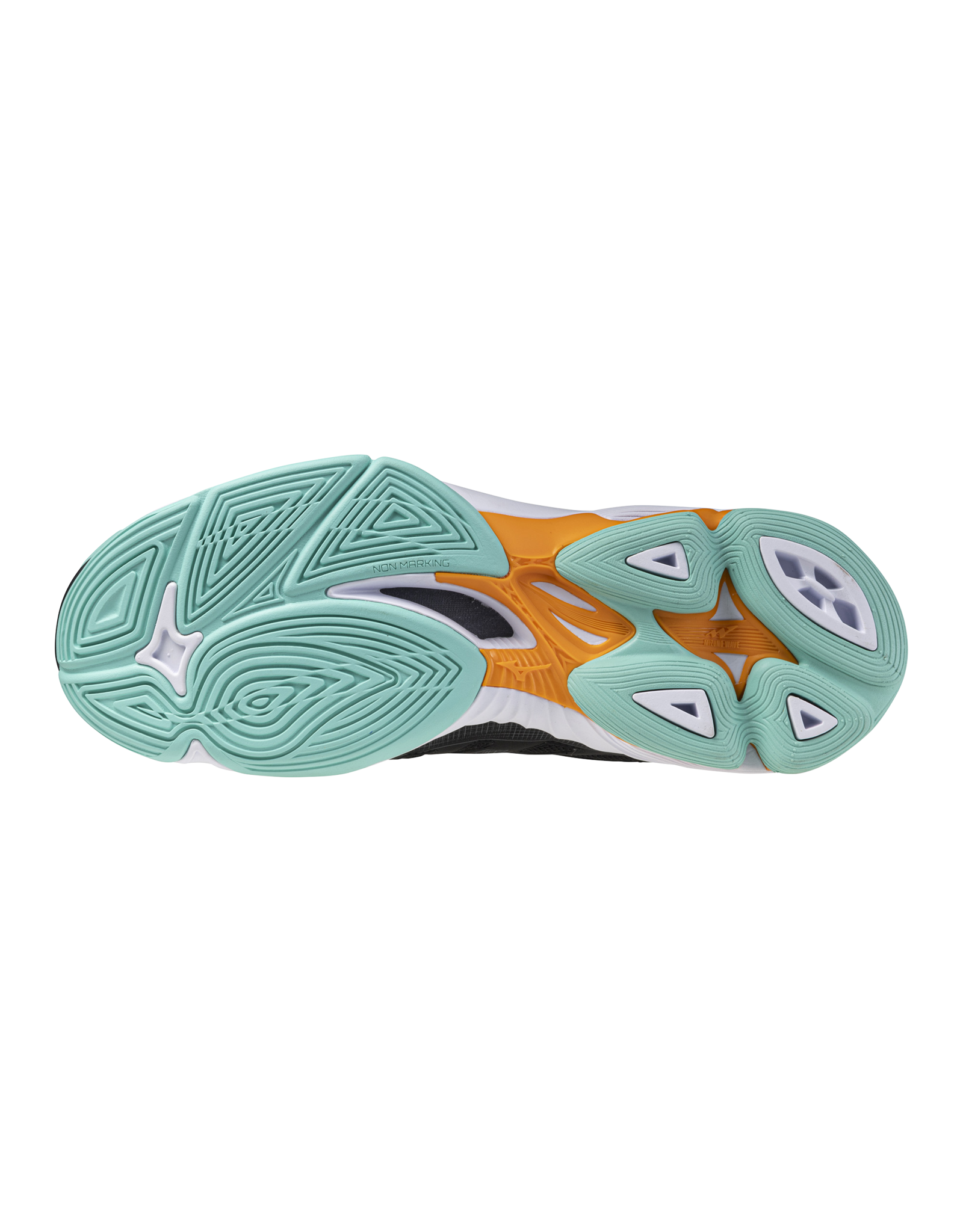 Mizuno SHOE WAVE VOLTAGE-Heren-Black/Tangelo/IceGreen