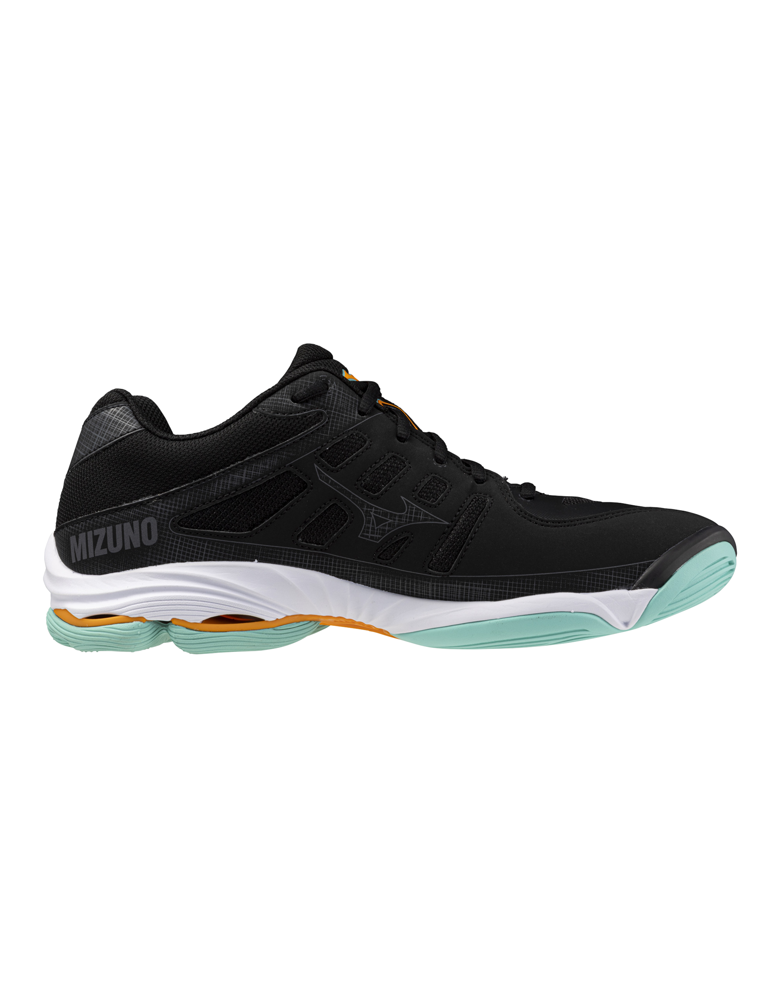 Mizuno SHOE WAVE VOLTAGE-Heren-Black/Tangelo/IceGreen