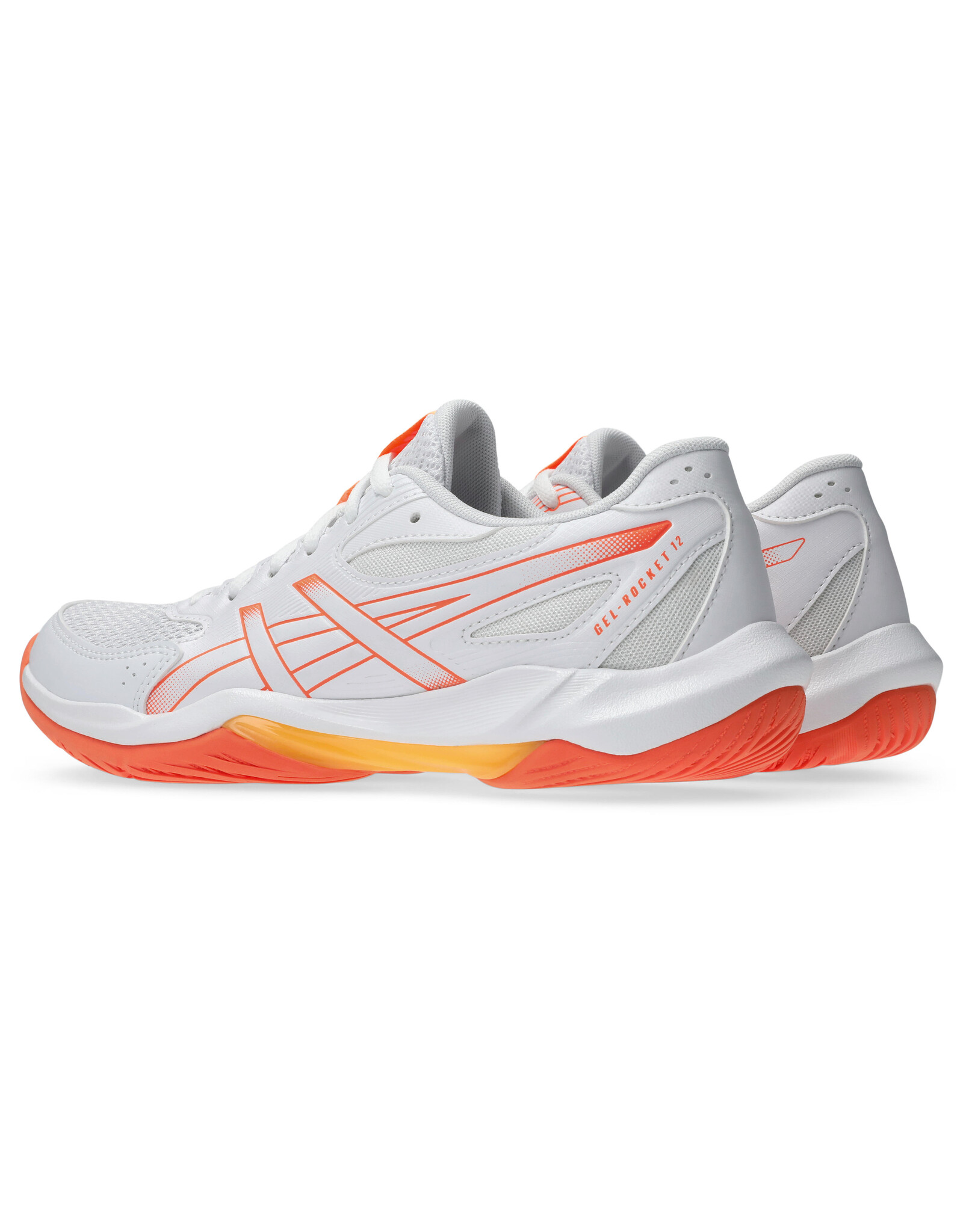 Asics GEL-ROCKET 12-Dames-WHITE/VIVID CORAL