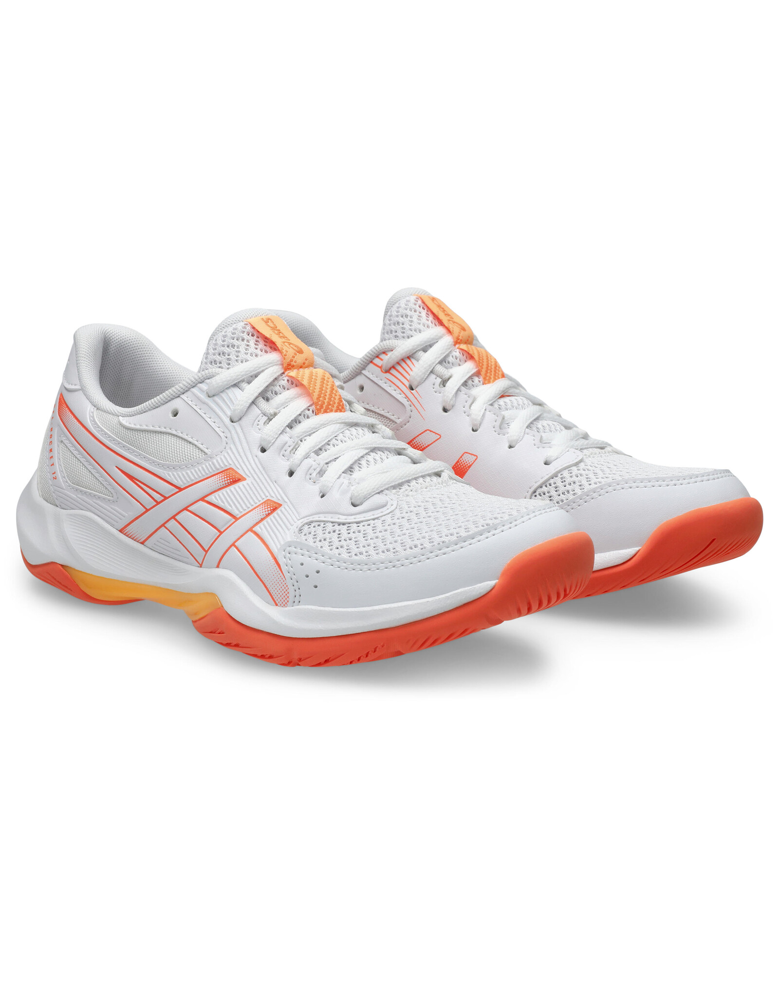 Asics GEL-ROCKET 12-Dames-WHITE/VIVID CORAL