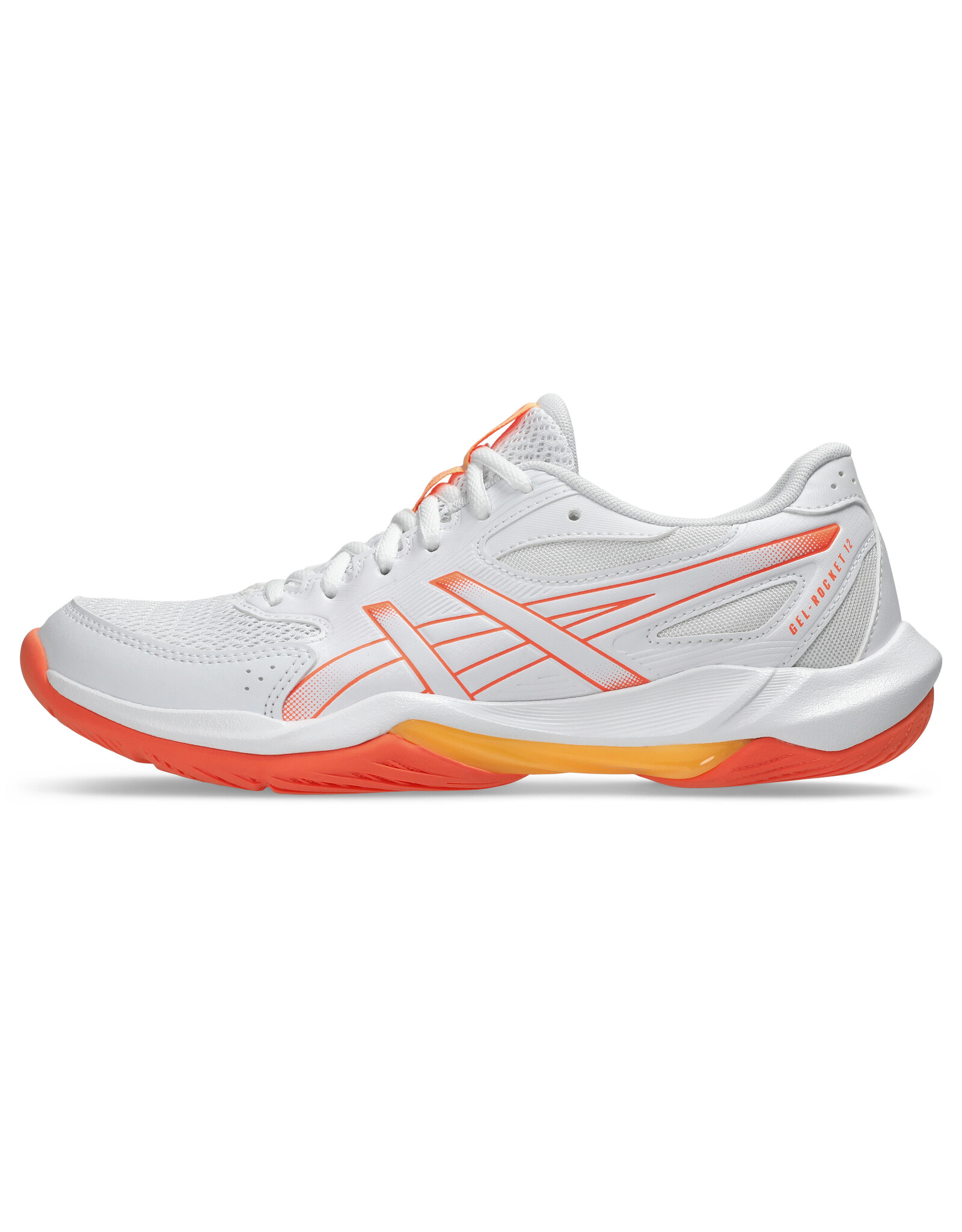 Asics GEL-ROCKET 12-Dames-WHITE/VIVID CORAL