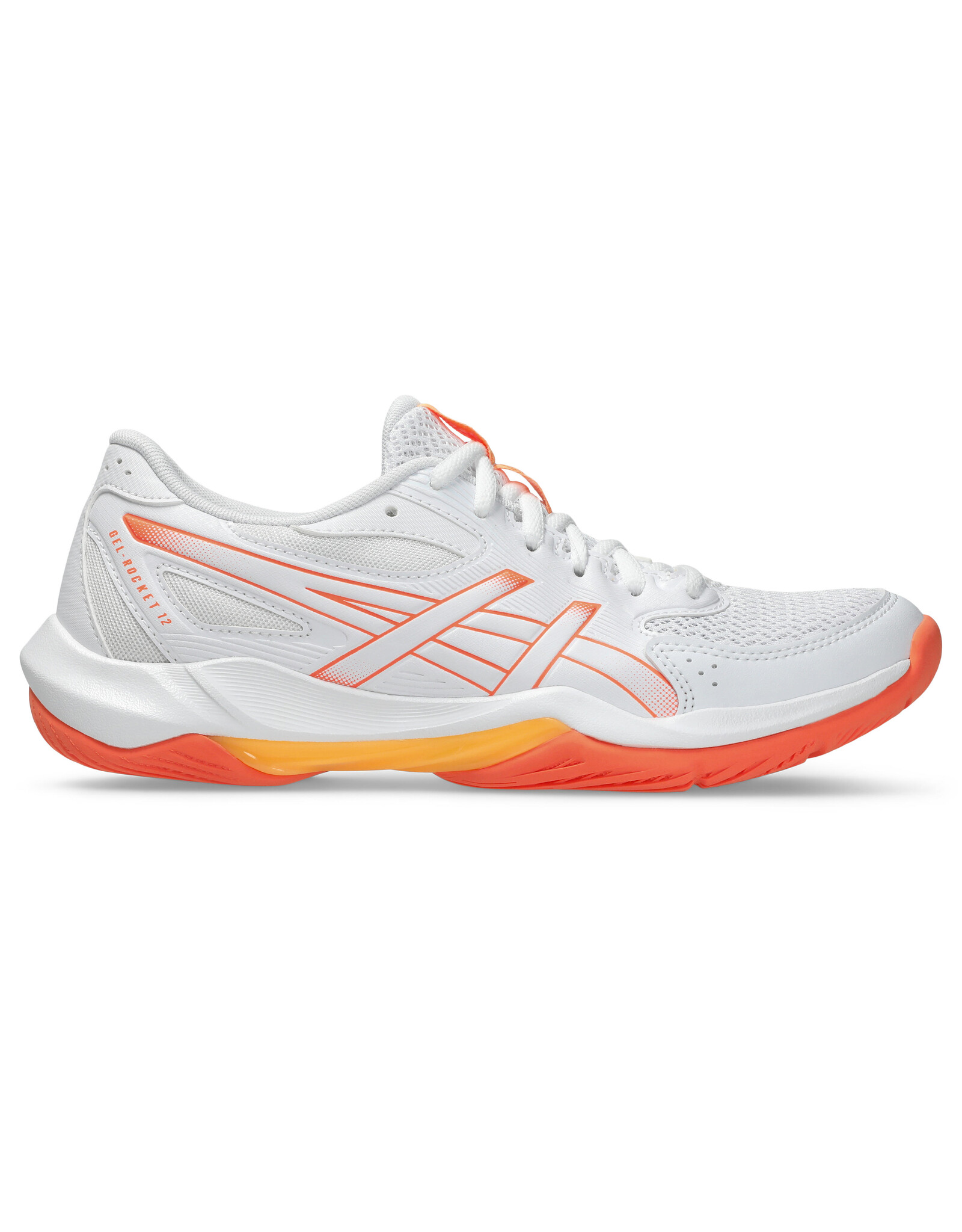 Asics GEL-ROCKET 12-Dames-WHITE/VIVID CORAL
