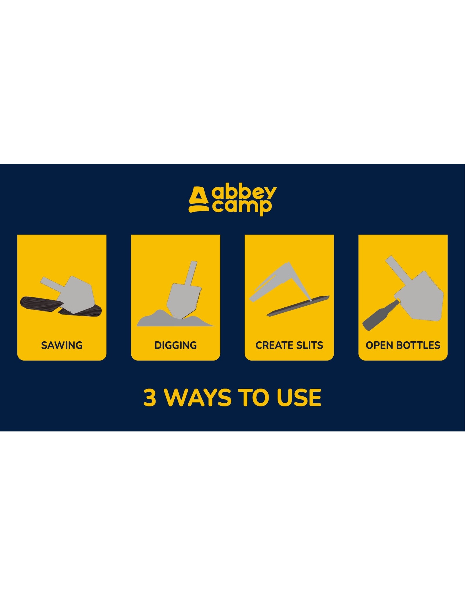 Abbey® Pioniersschep Opvouwbaar met Pikhouweel
