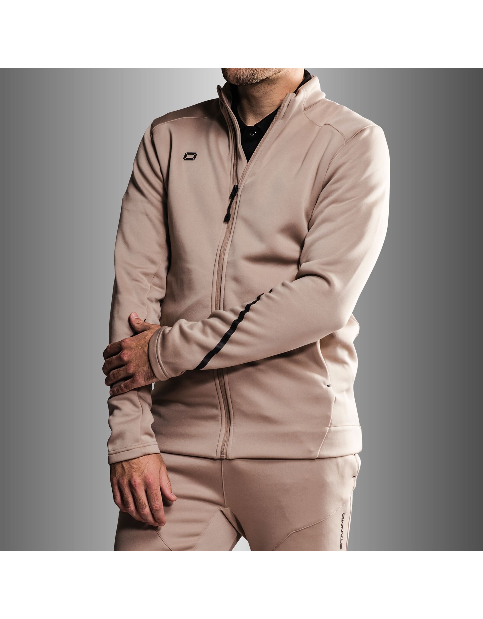 Stanno Plaza Full Zip Top-Beige