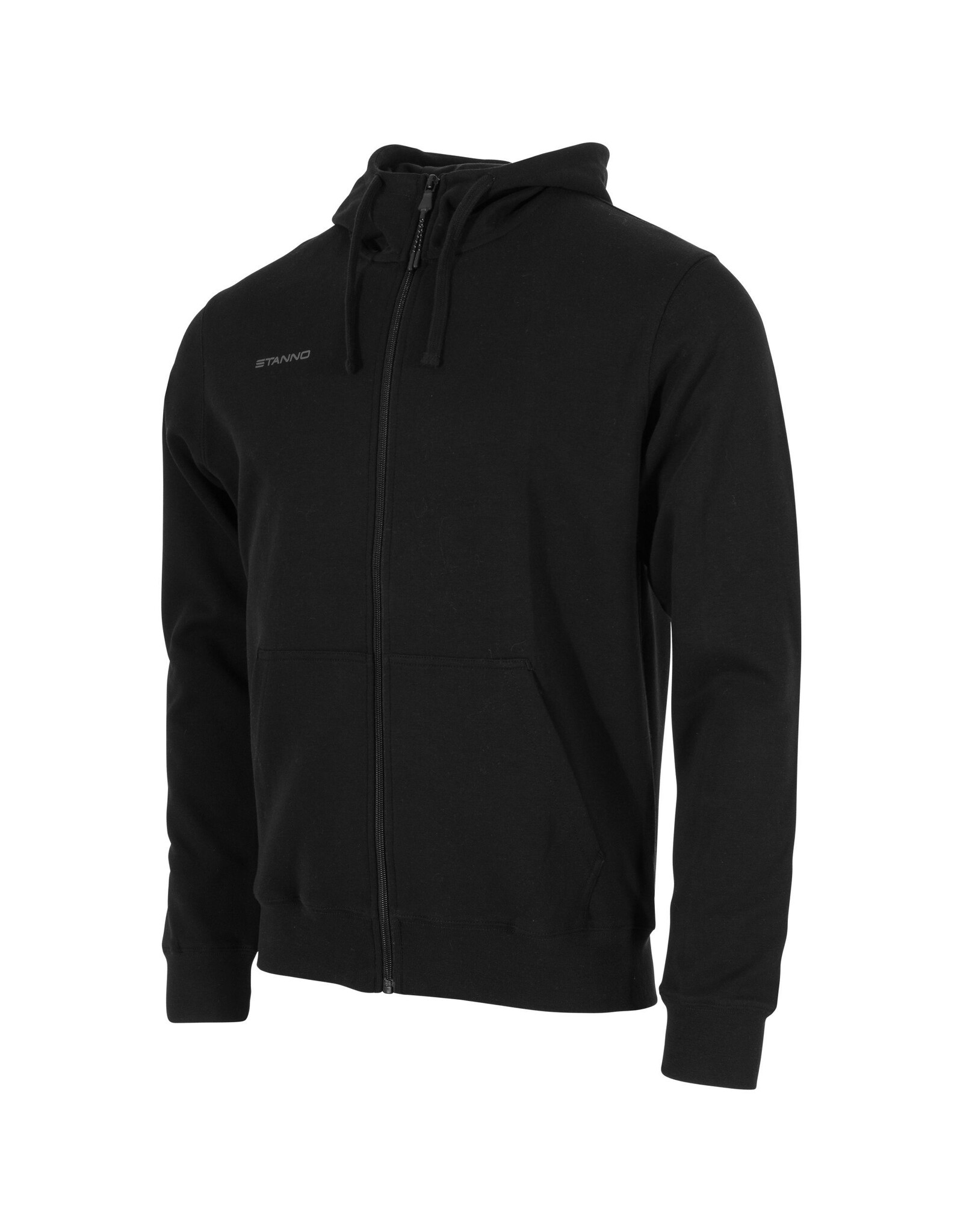 Stanno Base Hooded Full Zip Sweat Top-Black