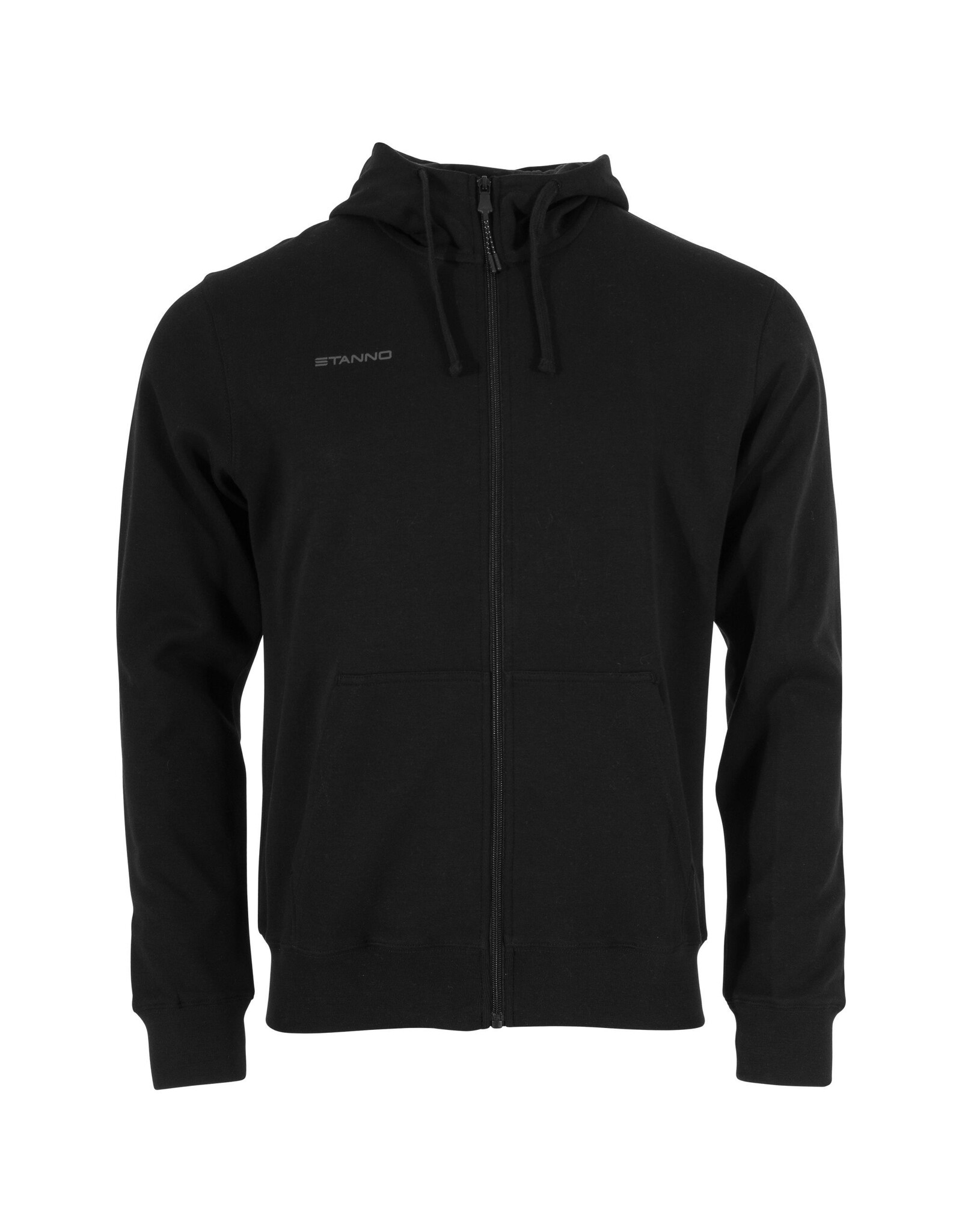 Stanno Base Hooded Full Zip Sweat Top-Black