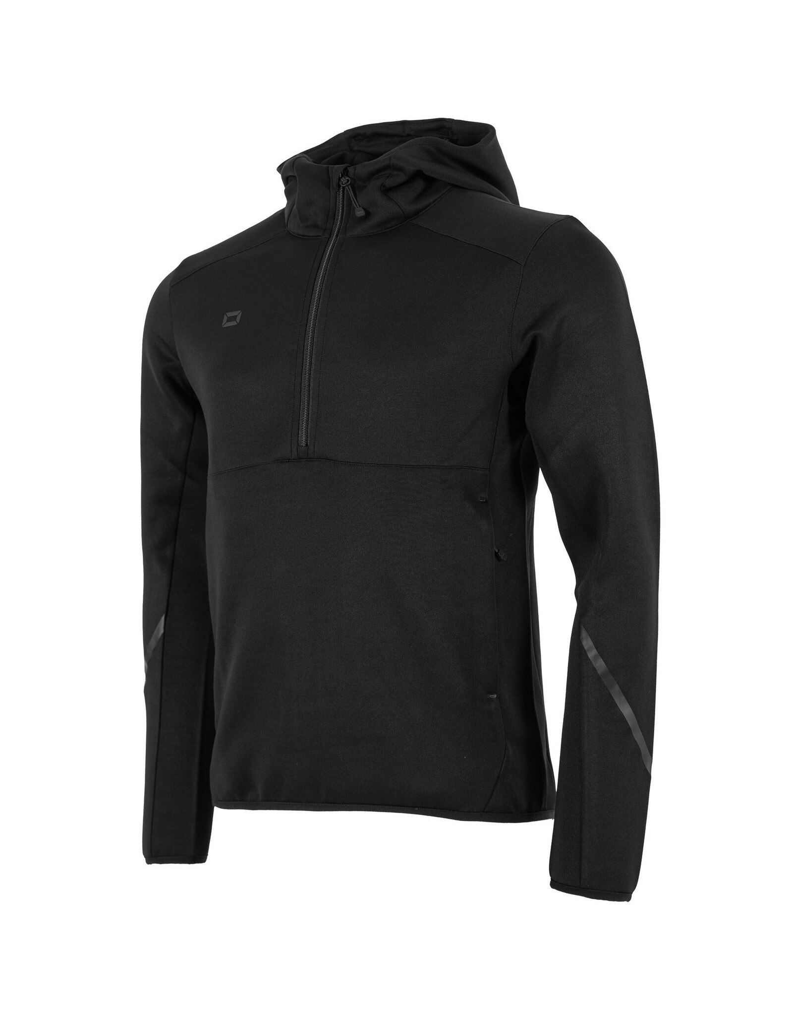 Stanno Plaza Hooded Half Zip Top-Black