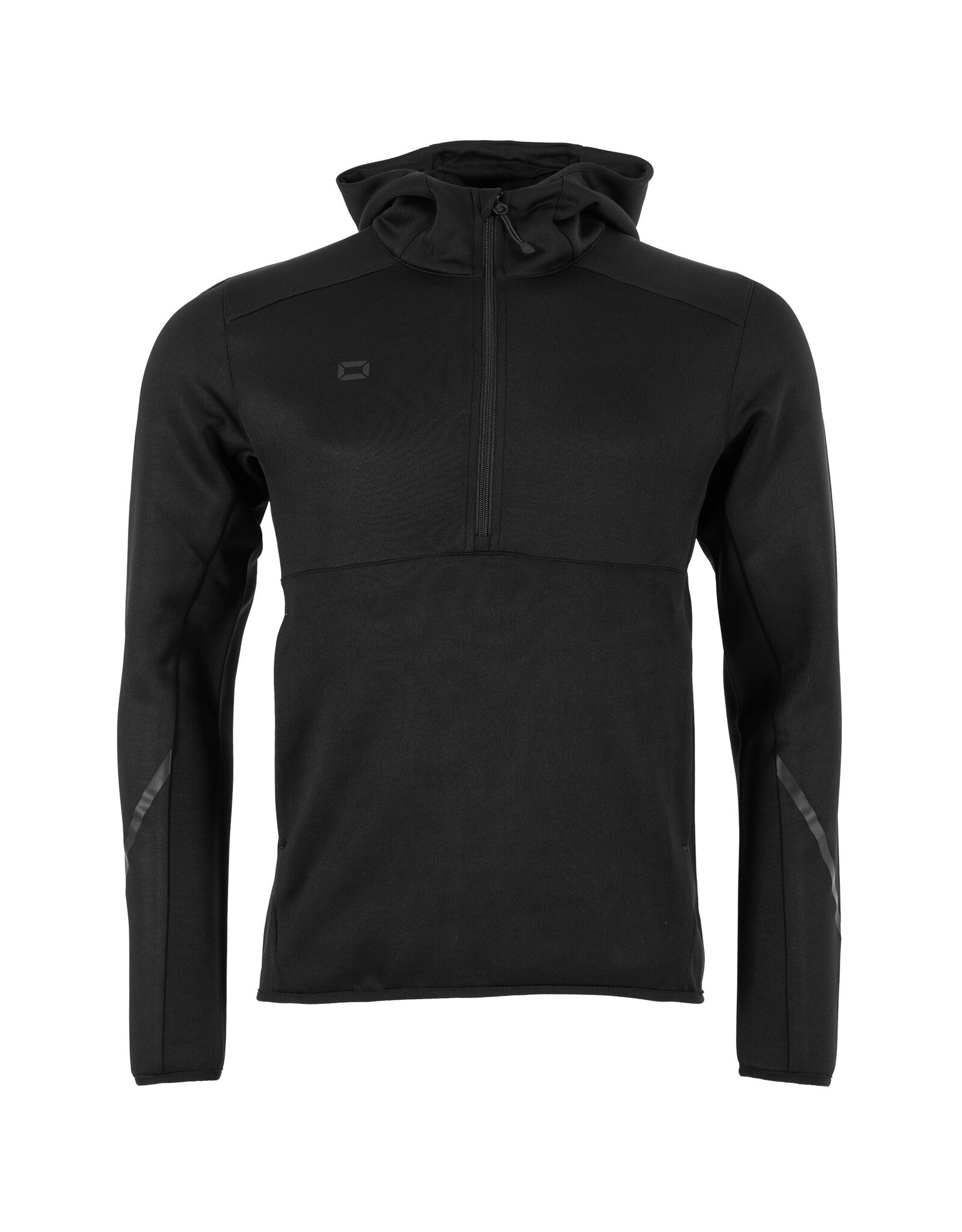 Stanno Plaza Hooded Half Zip Top-Black