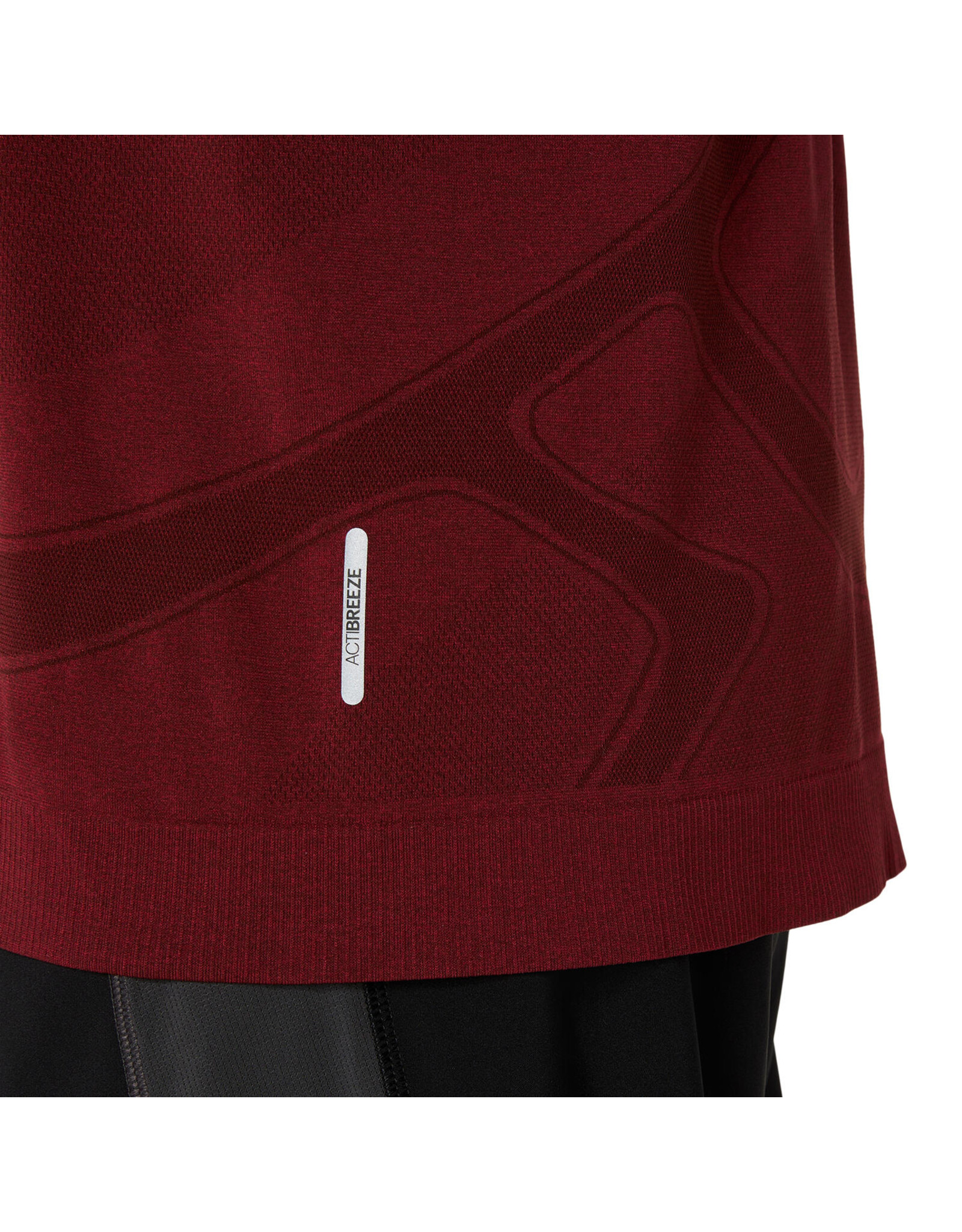 Asics ROAD SEAMLESS LS TOP-Heren-DARK RED PLANET