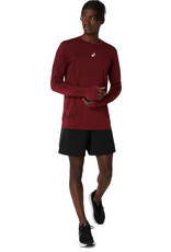 Asics ROAD SEAMLESS LS TOP-Heren-DARK RED PLANET