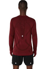 Asics ROAD SEAMLESS LS TOP-Heren-DARK RED PLANET