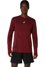 Asics ROAD SEAMLESS LS TOP-Heren-DARK RED PLANET