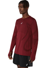 Asics ROAD SEAMLESS LS TOP-Heren-DARK RED PLANET