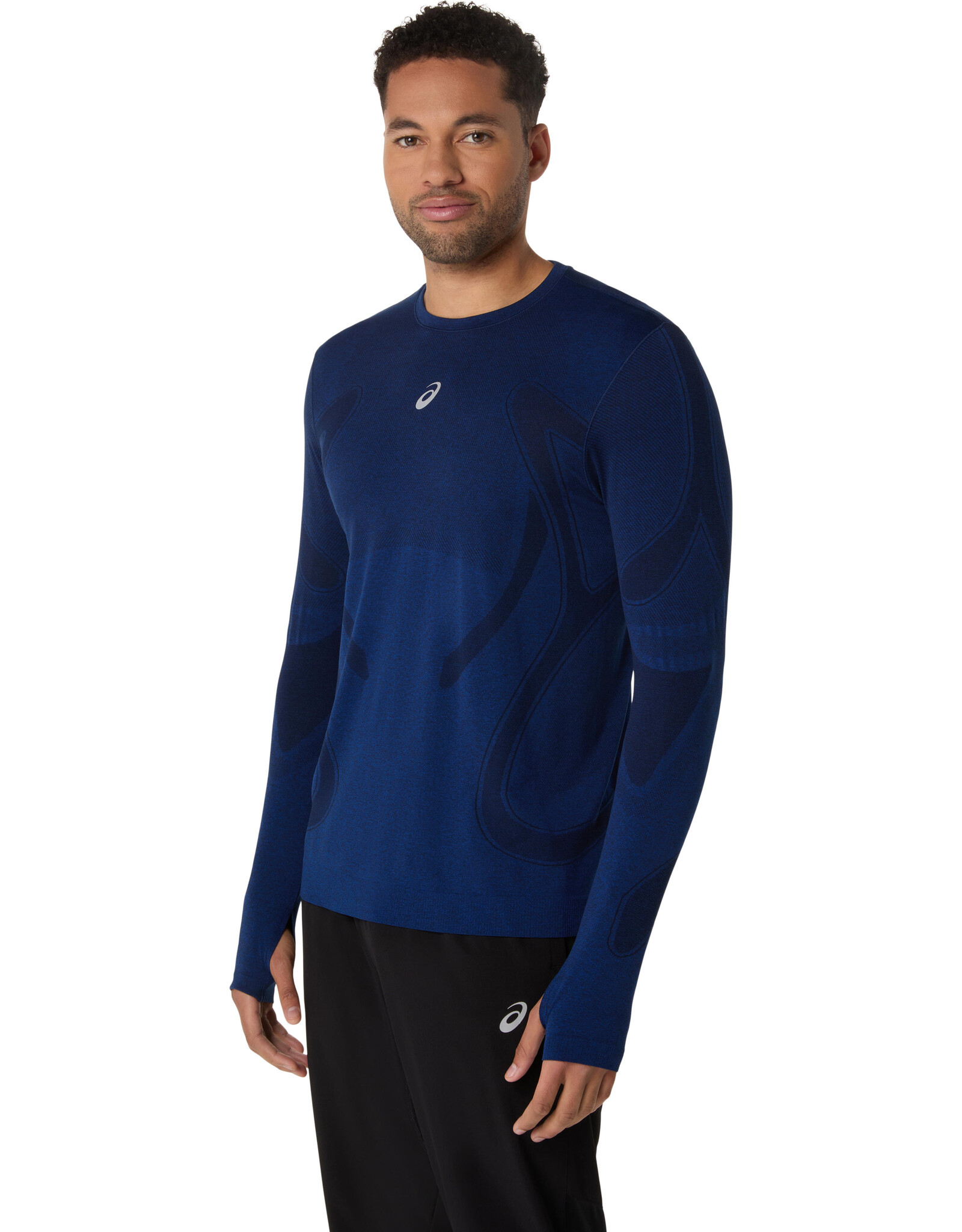 Asics ROAD SEAMLESS LS TOP-Heren-MIDNIGHT