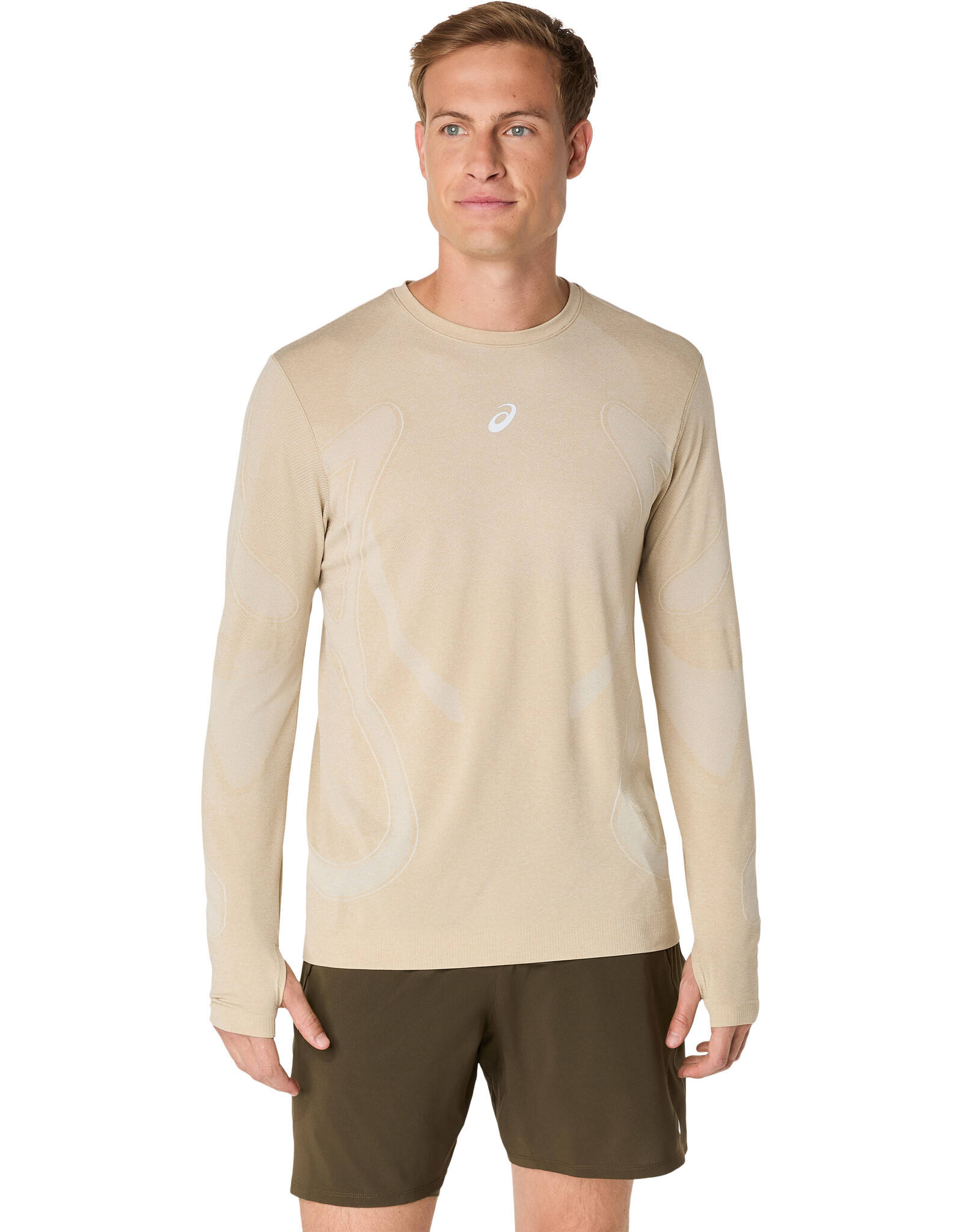 Asics ROAD SEAMLESS LS TOP-Heren-CREAM
