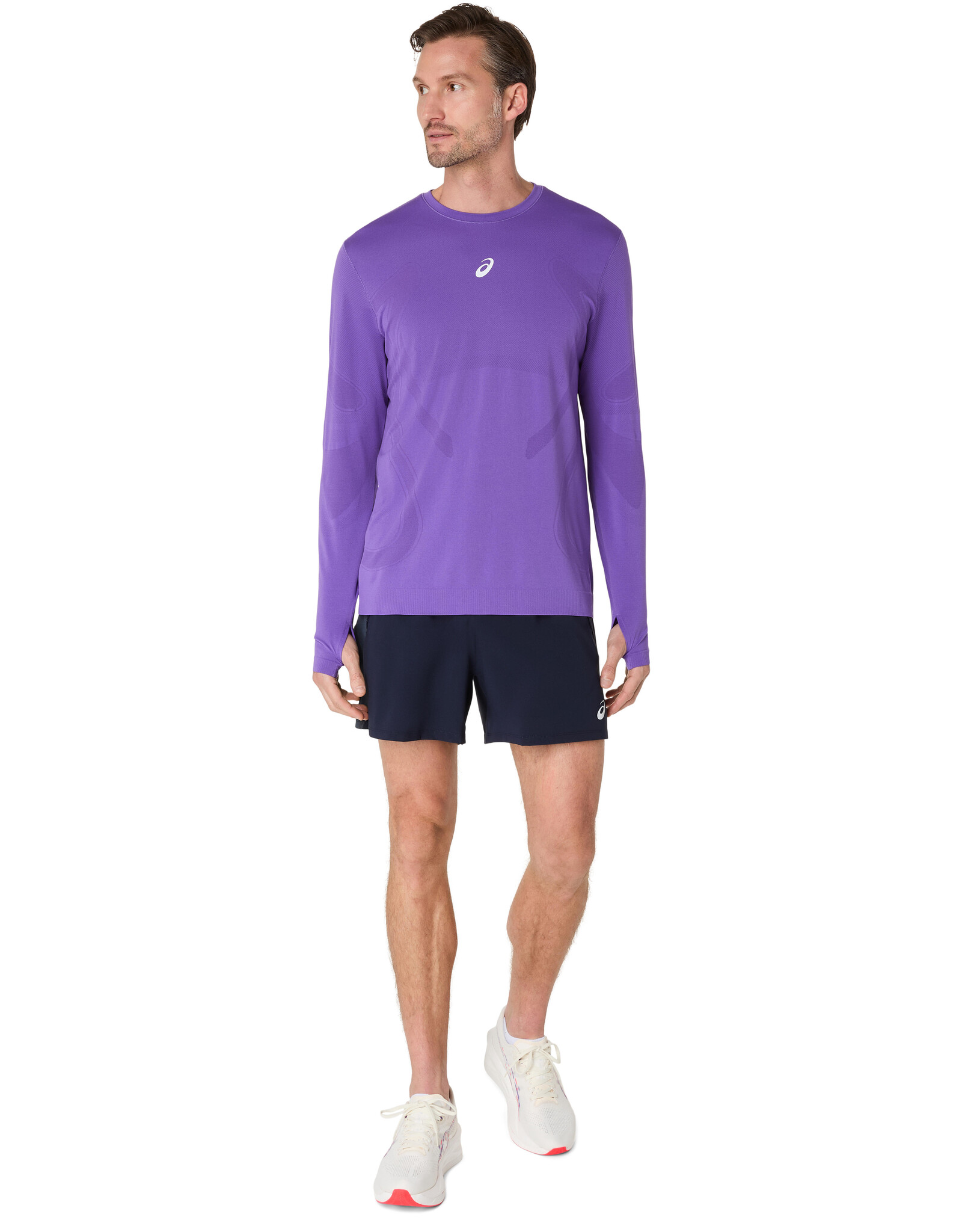 Asics ROAD SEAMLESS LS TOP-Heren-EDO PURPLE