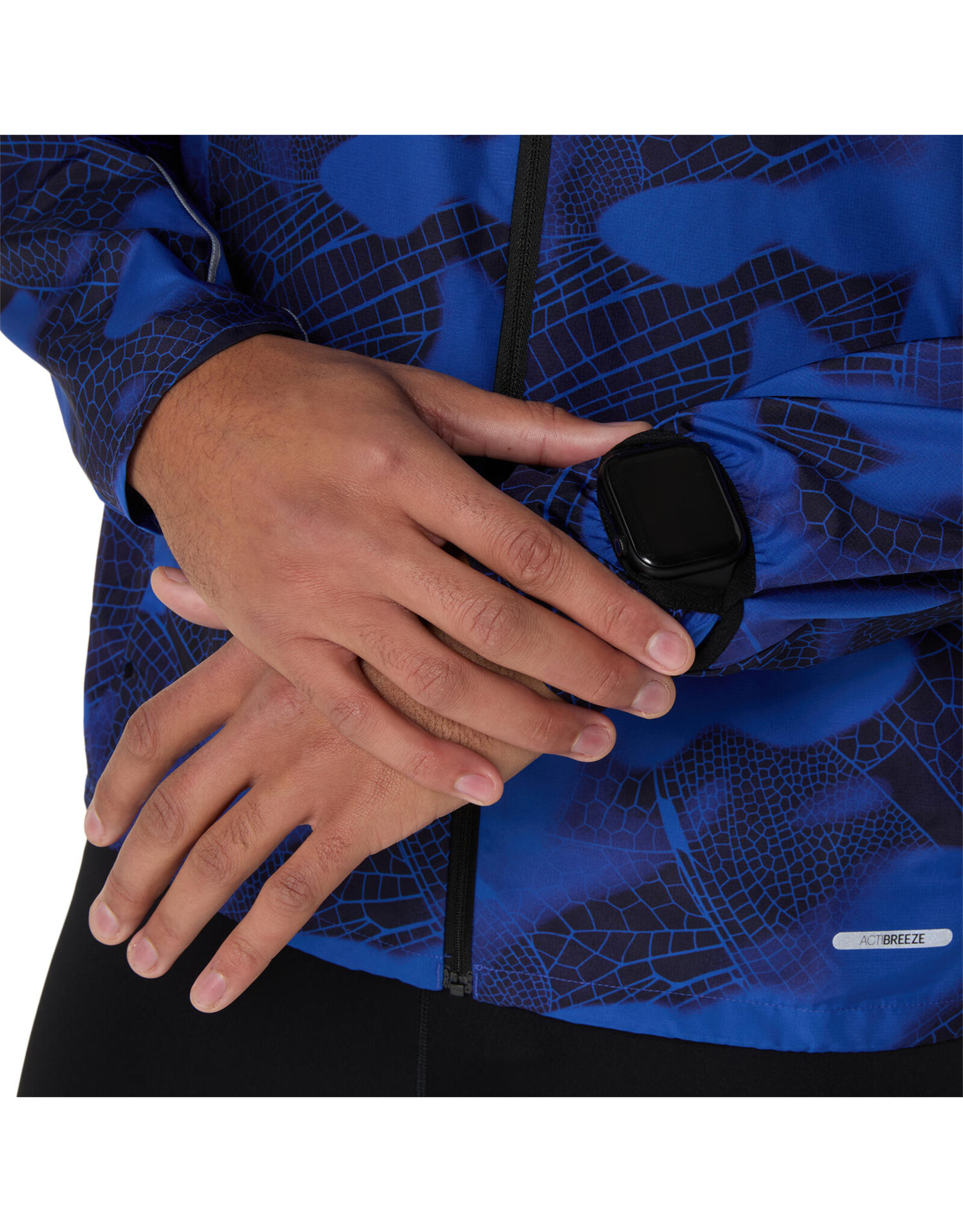 Asics ROAD LITE-SHOW PACKABLE JACKET-Heren-PERFORMANCE BLACK/DARK COBALT