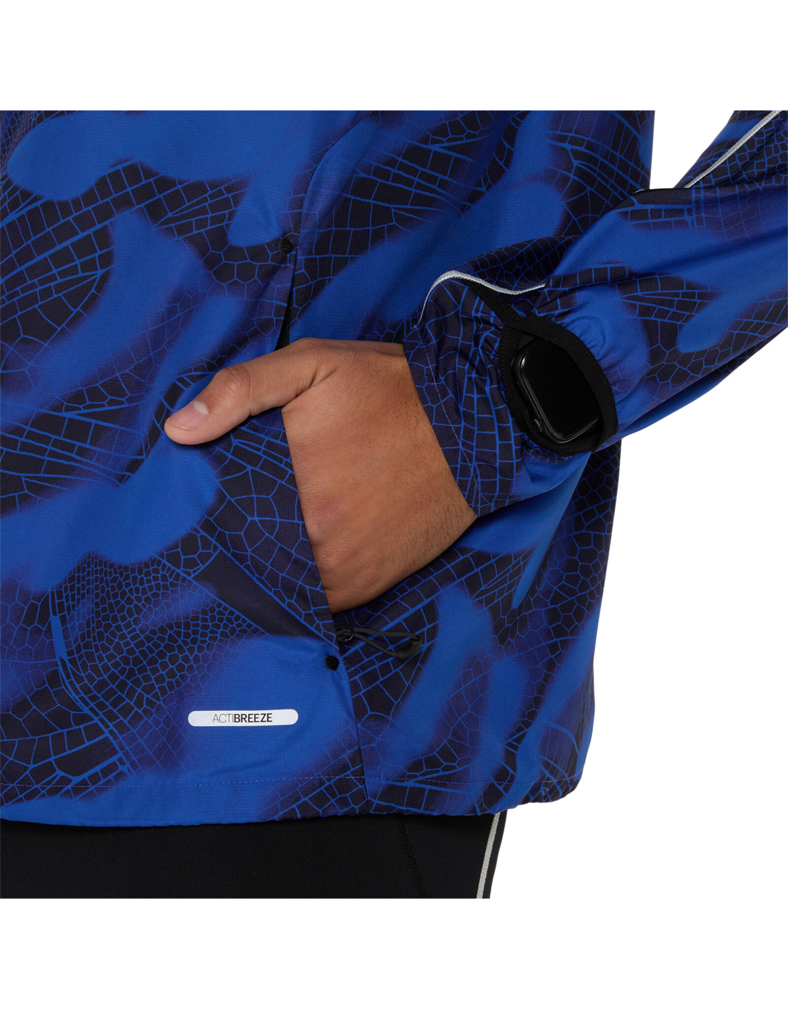 Asics ROAD LITE-SHOW PACKABLE JACKET-Heren-PERFORMANCE BLACK/DARK COBALT