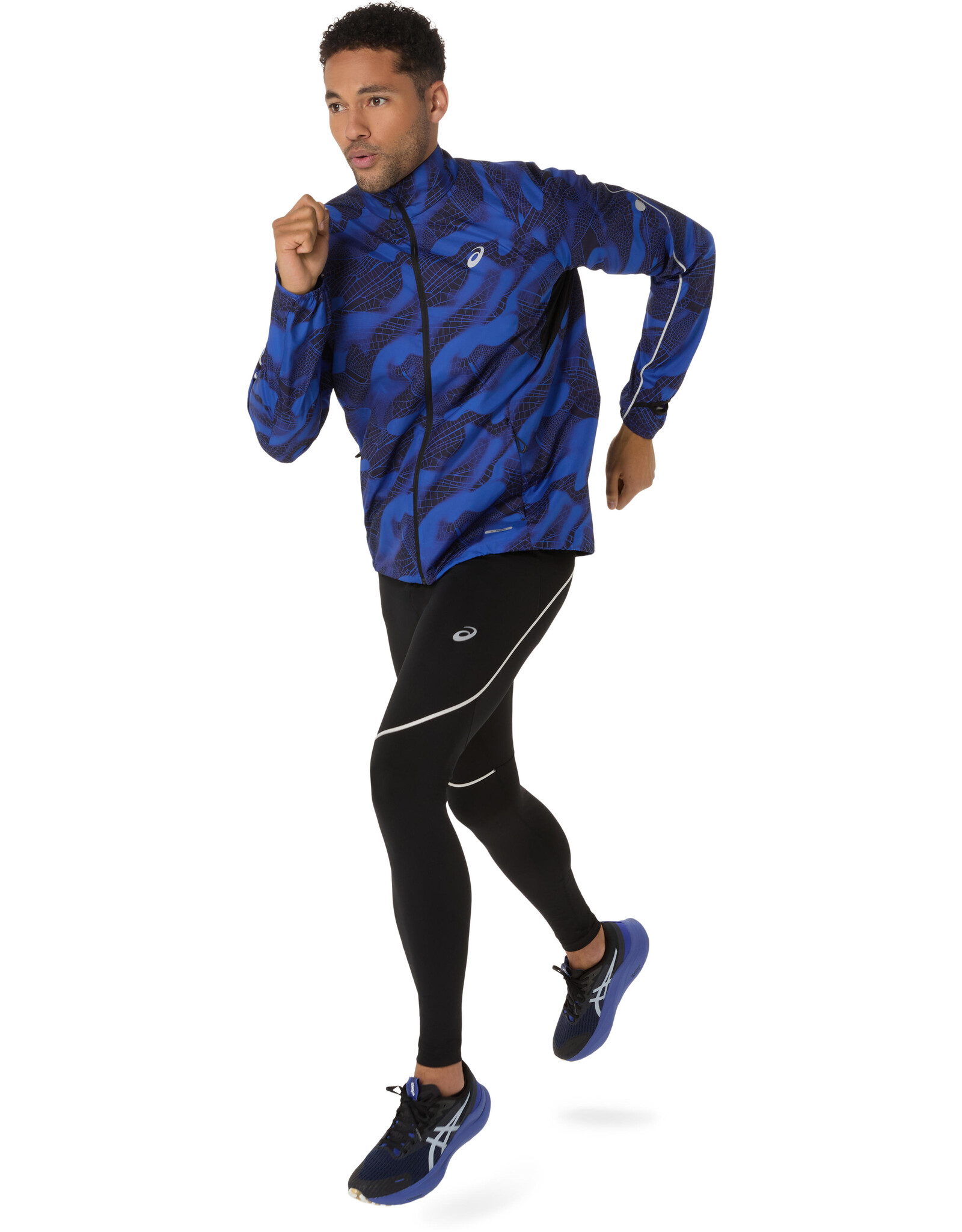 Asics ROAD LITE-SHOW PACKABLE JACKET-Heren-PERFORMANCE BLACK/DARK COBALT