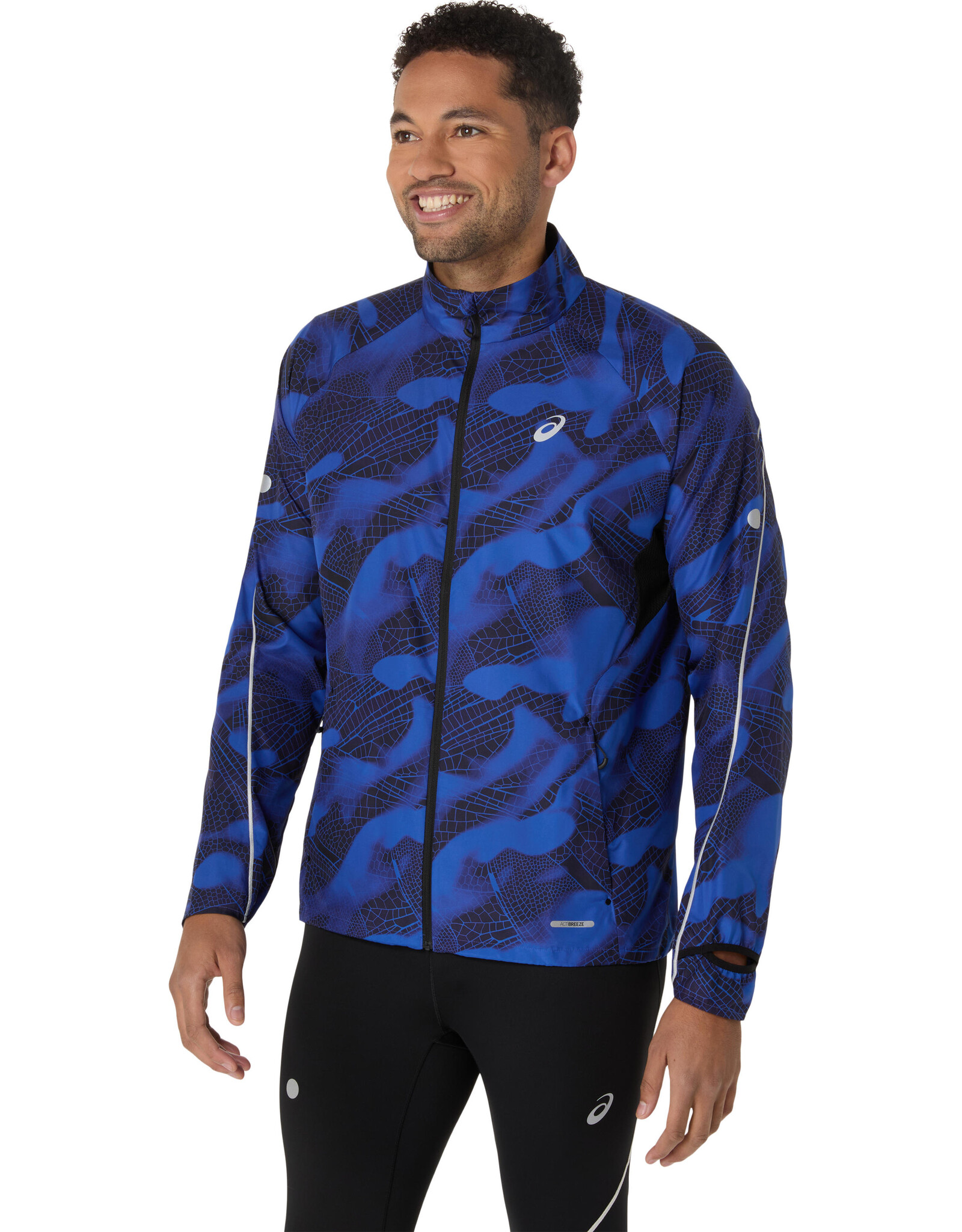 Asics ROAD LITE-SHOW PACKABLE JACKET-Heren-PERFORMANCE BLACK/DARK COBALT