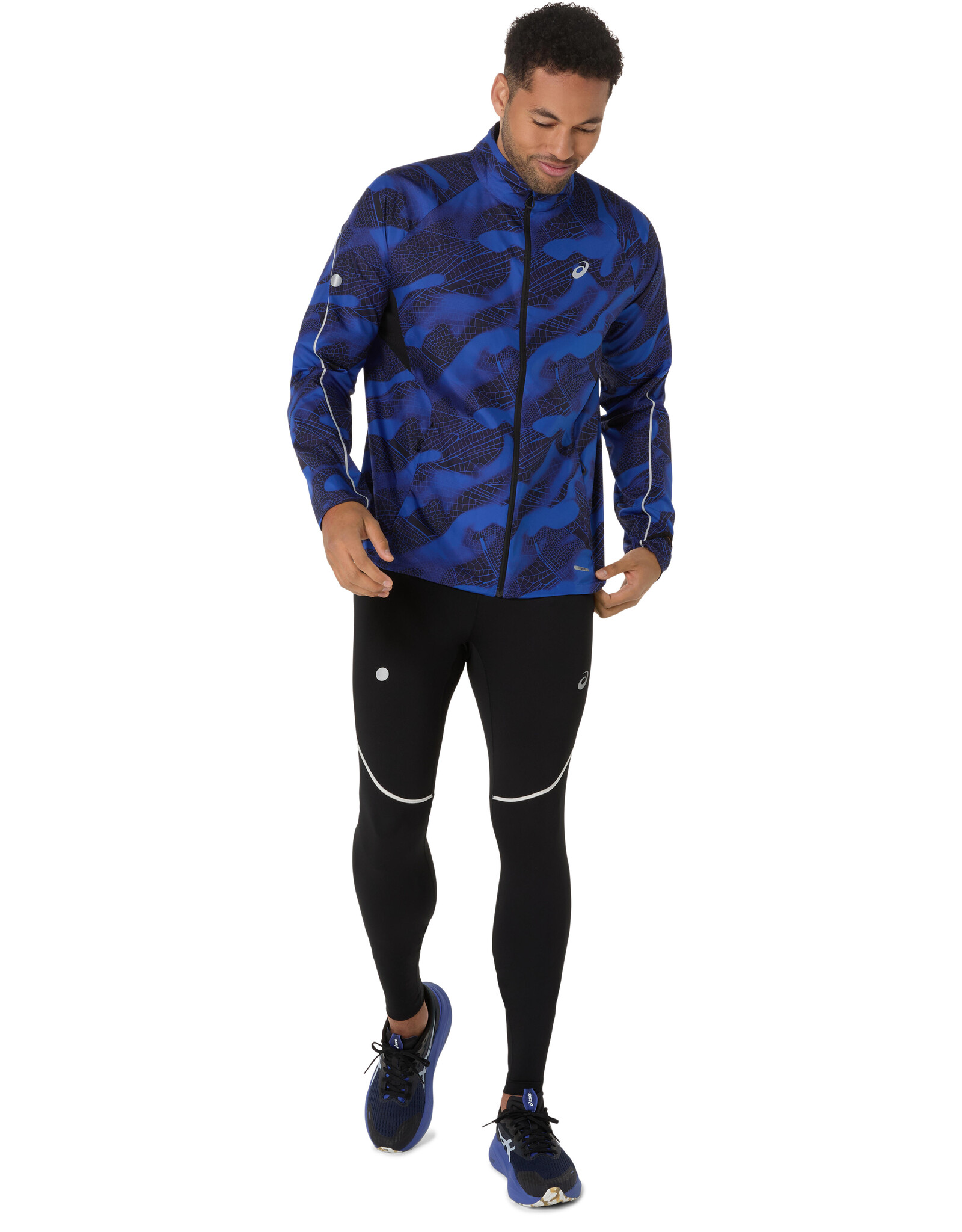 Asics ROAD LITE-SHOW PACKABLE JACKET-Heren-PERFORMANCE BLACK/DARK COBALT