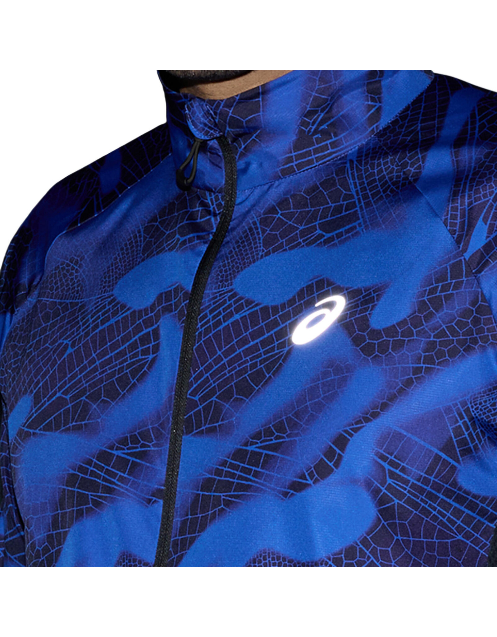 Asics ROAD LITE-SHOW PACKABLE JACKET-Heren-PERFORMANCE BLACK/DARK COBALT
