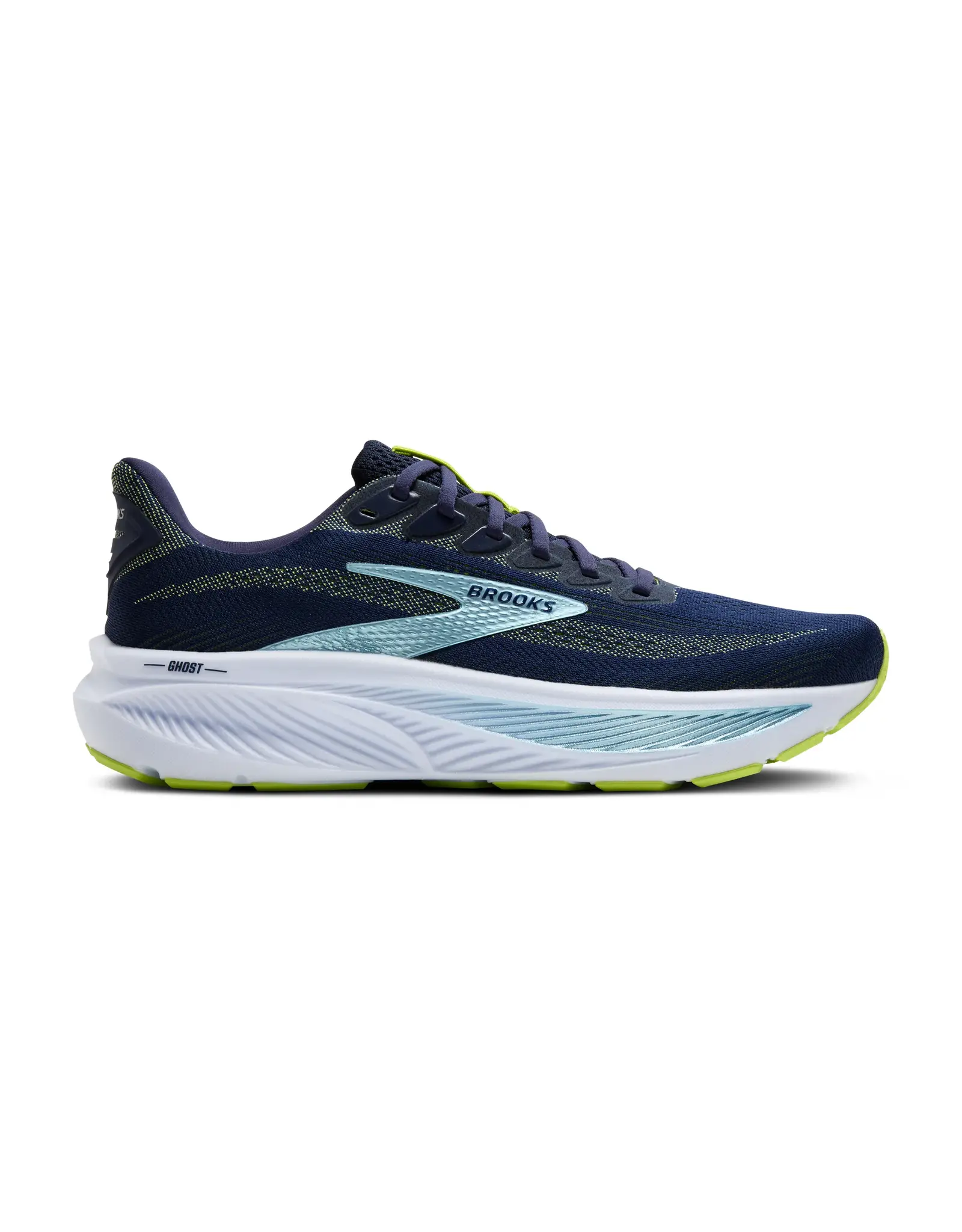 Brooks Ghost 17-Heren-Peacoat/Lime/Blue