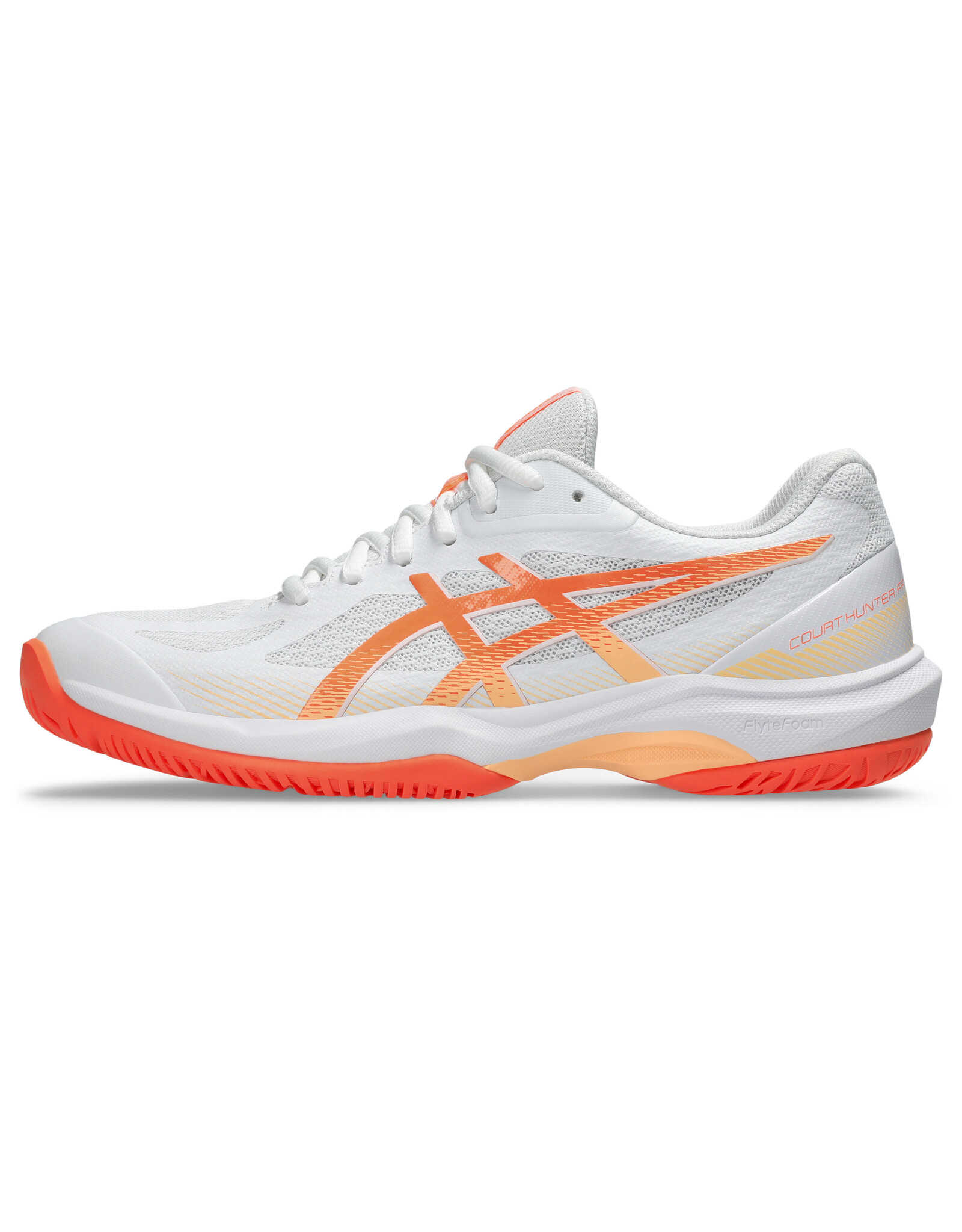 Asics COURT HUNTER FF-Dames-WHITE/VIVID CORAL