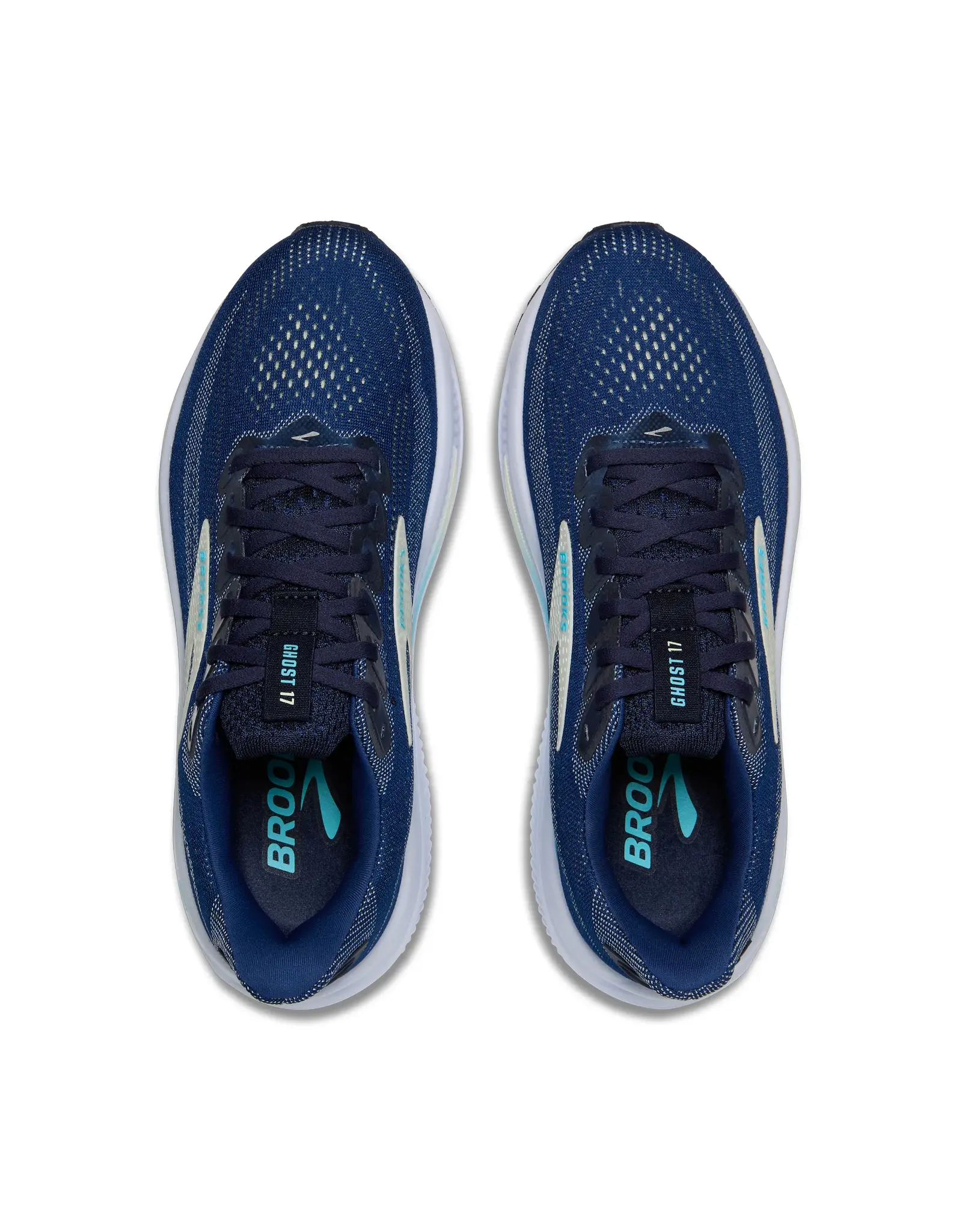 Brooks Ghost 17-Dames-Navy/Green/Turquoise