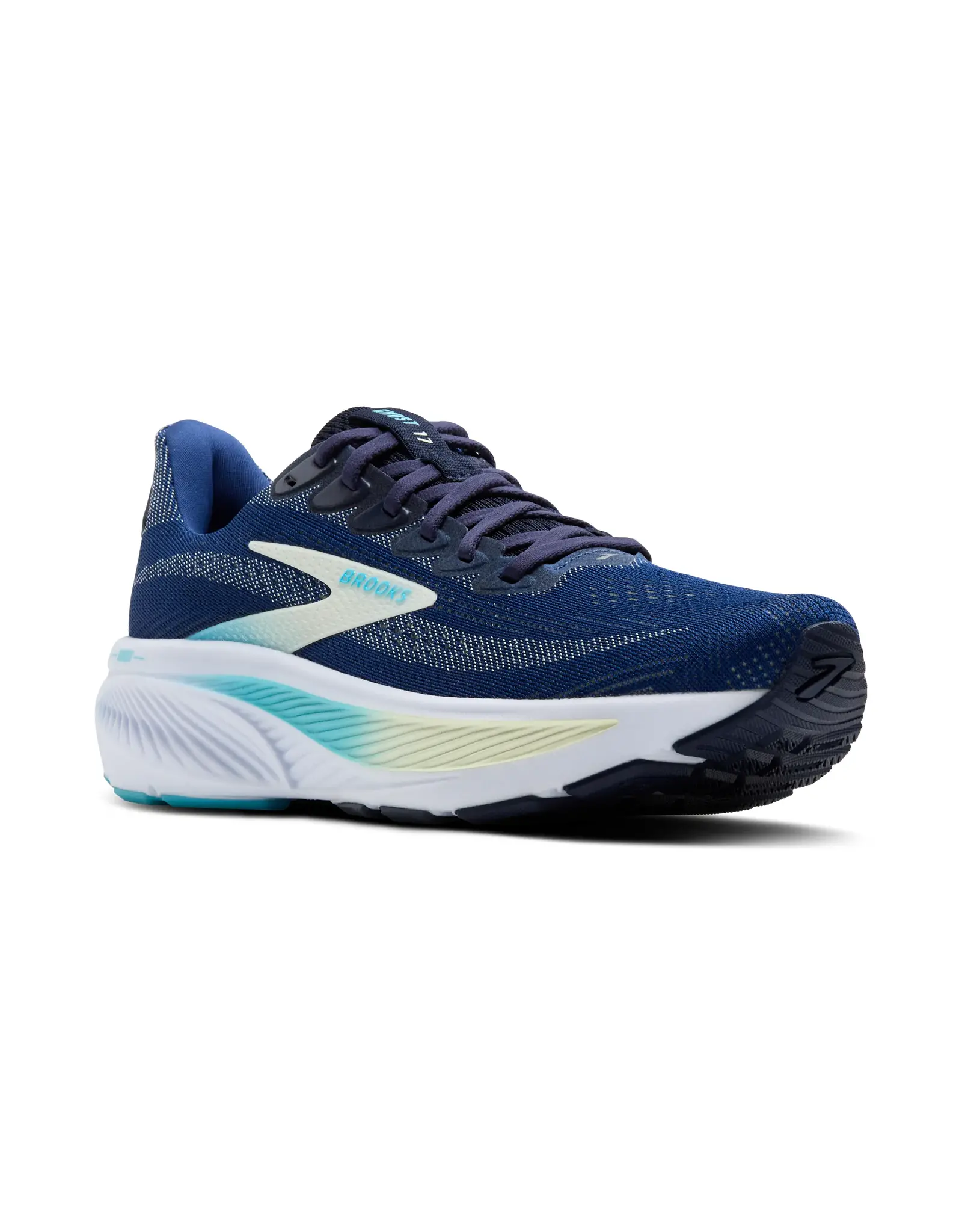 Brooks Ghost 17-Dames-Navy/Green/Turquoise
