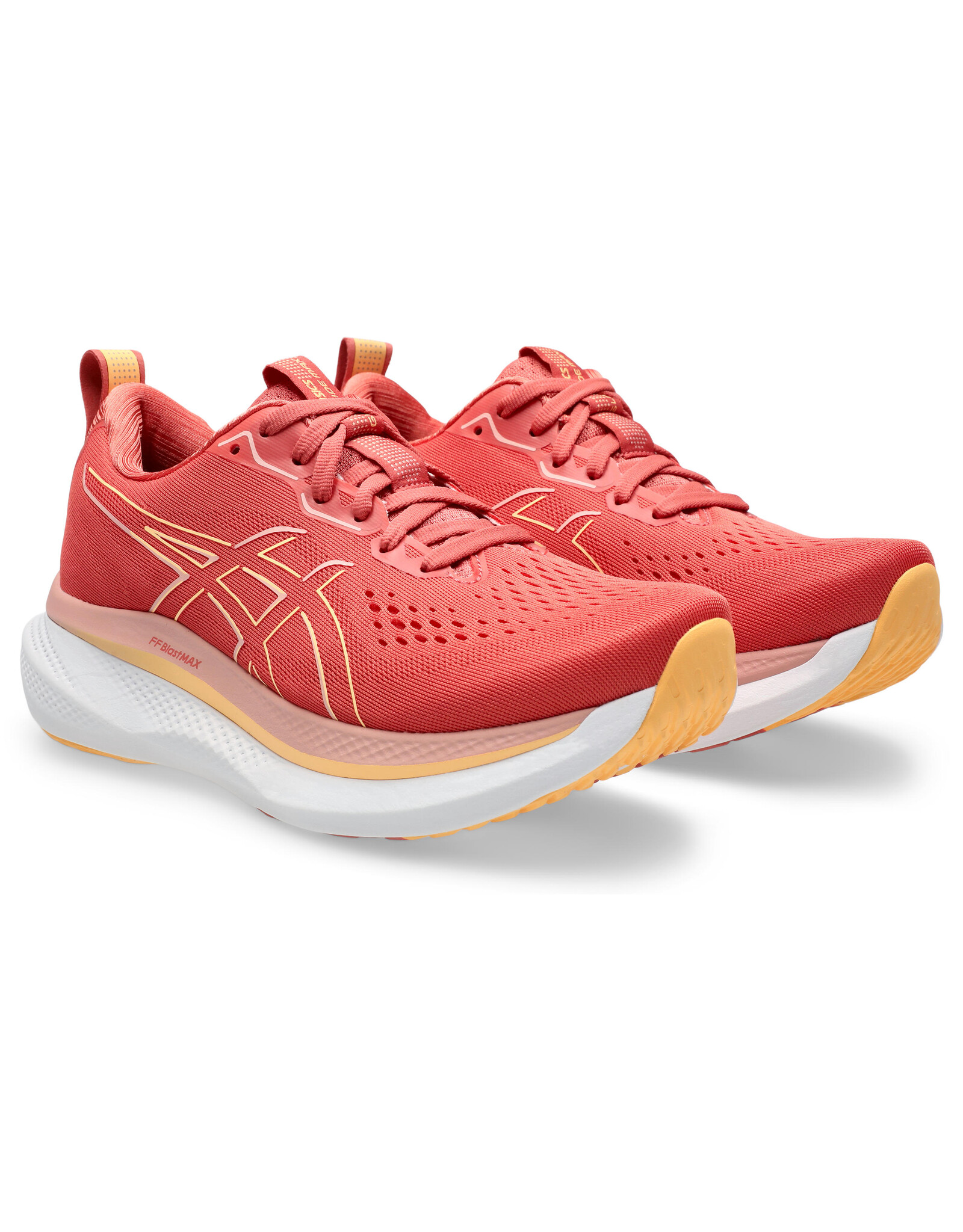 Asics GLIDERIDE MAX-Dames-DARK PINK CLAY/ORANGE GLOW