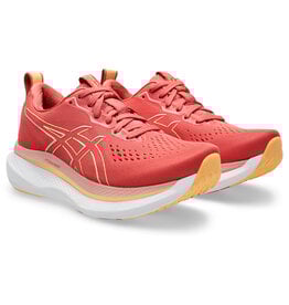 Asics GLIDERIDE MAX-Dames-DARK PINK CLAY/ORANGE GLOW