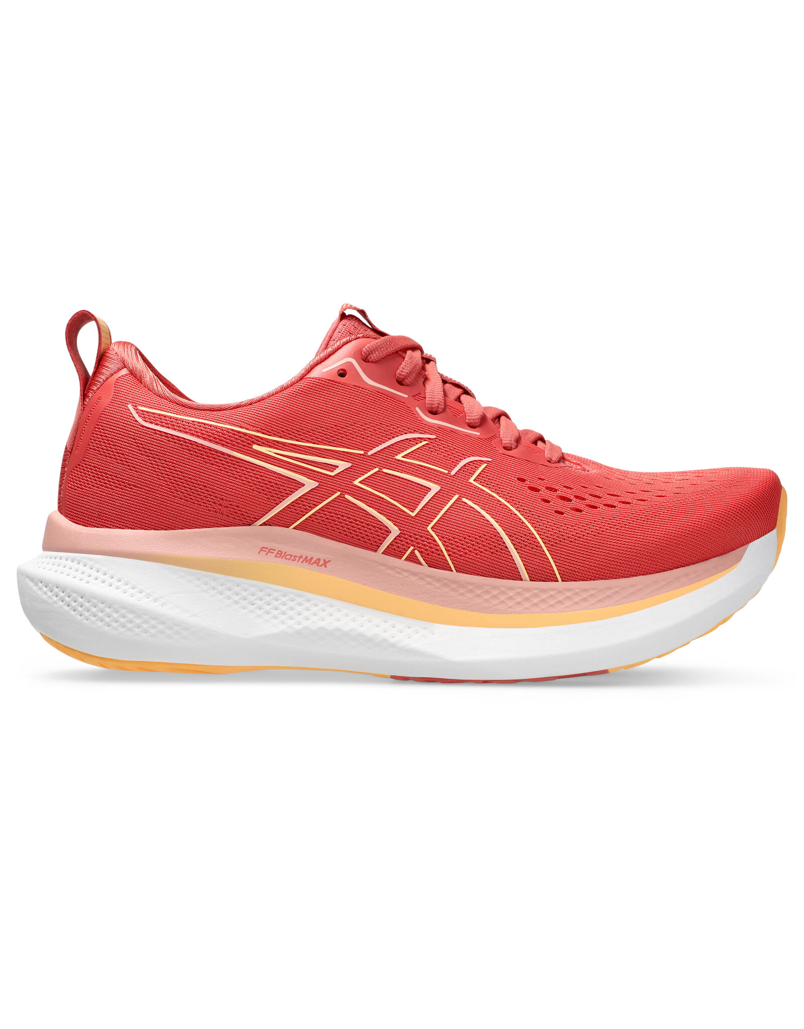 Asics GLIDERIDE MAX-Dames-DARK PINK CLAY/ORANGE GLOW