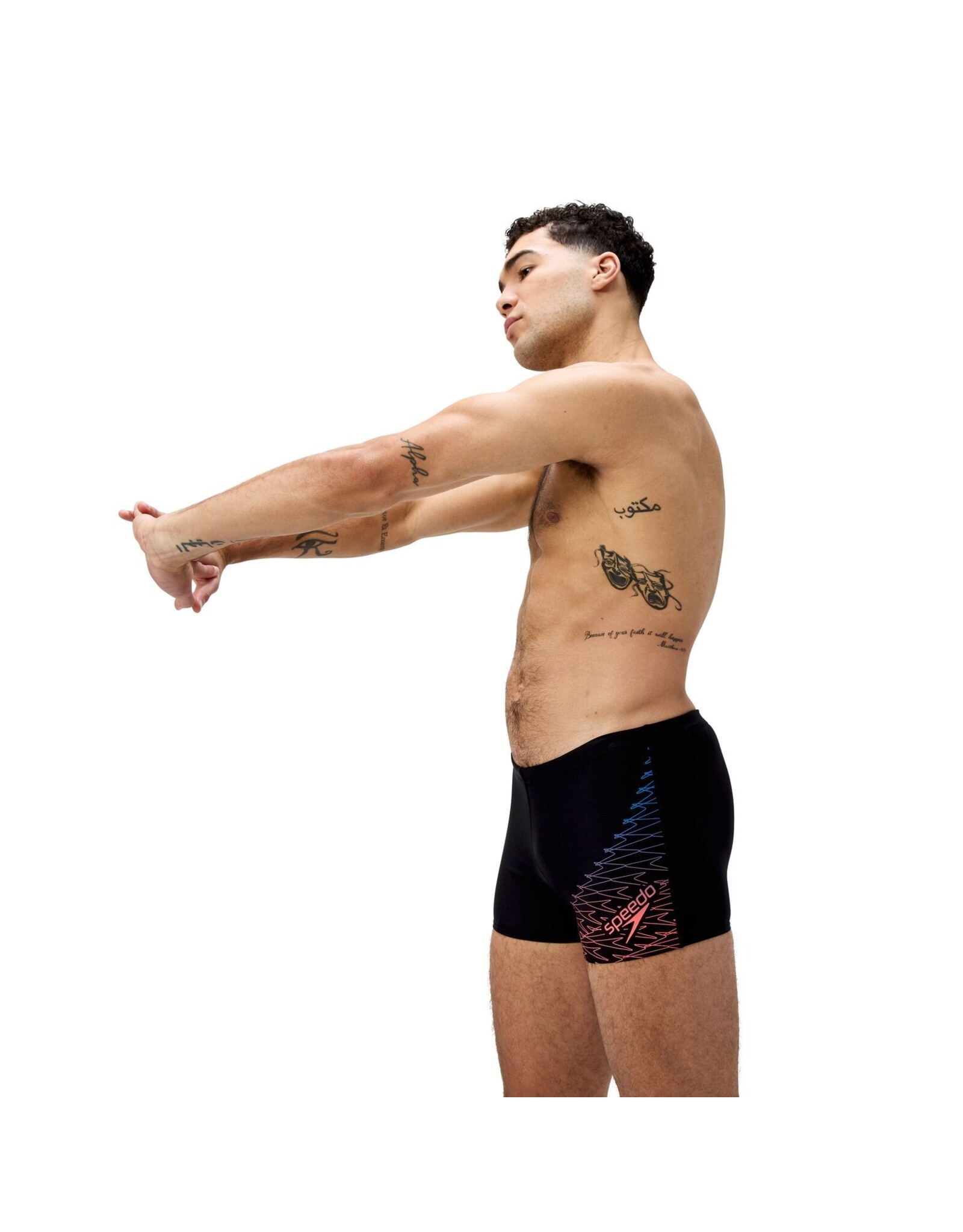 Speedo ECO MEDLEY LOGO AQSH BLA/ORA