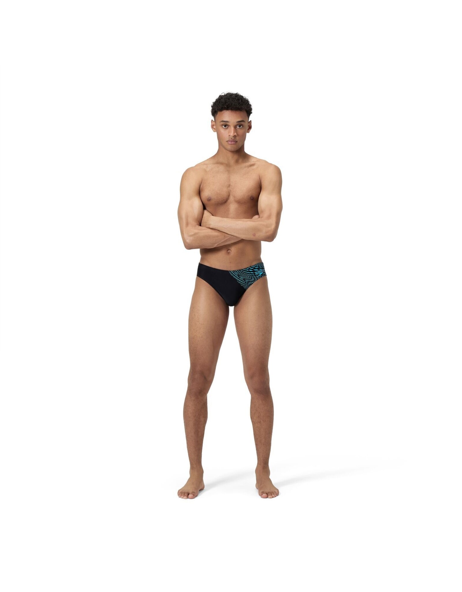 Speedo ECO MEDLEY LOGO 7C BRIEF BLA/BLU