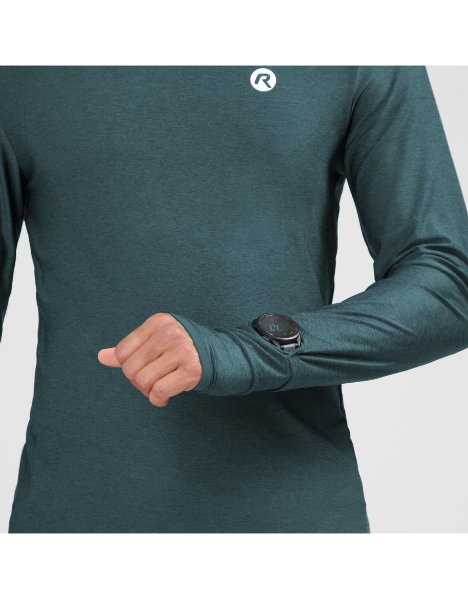 Rogelli Essential- t-shirt long sleeve-blue