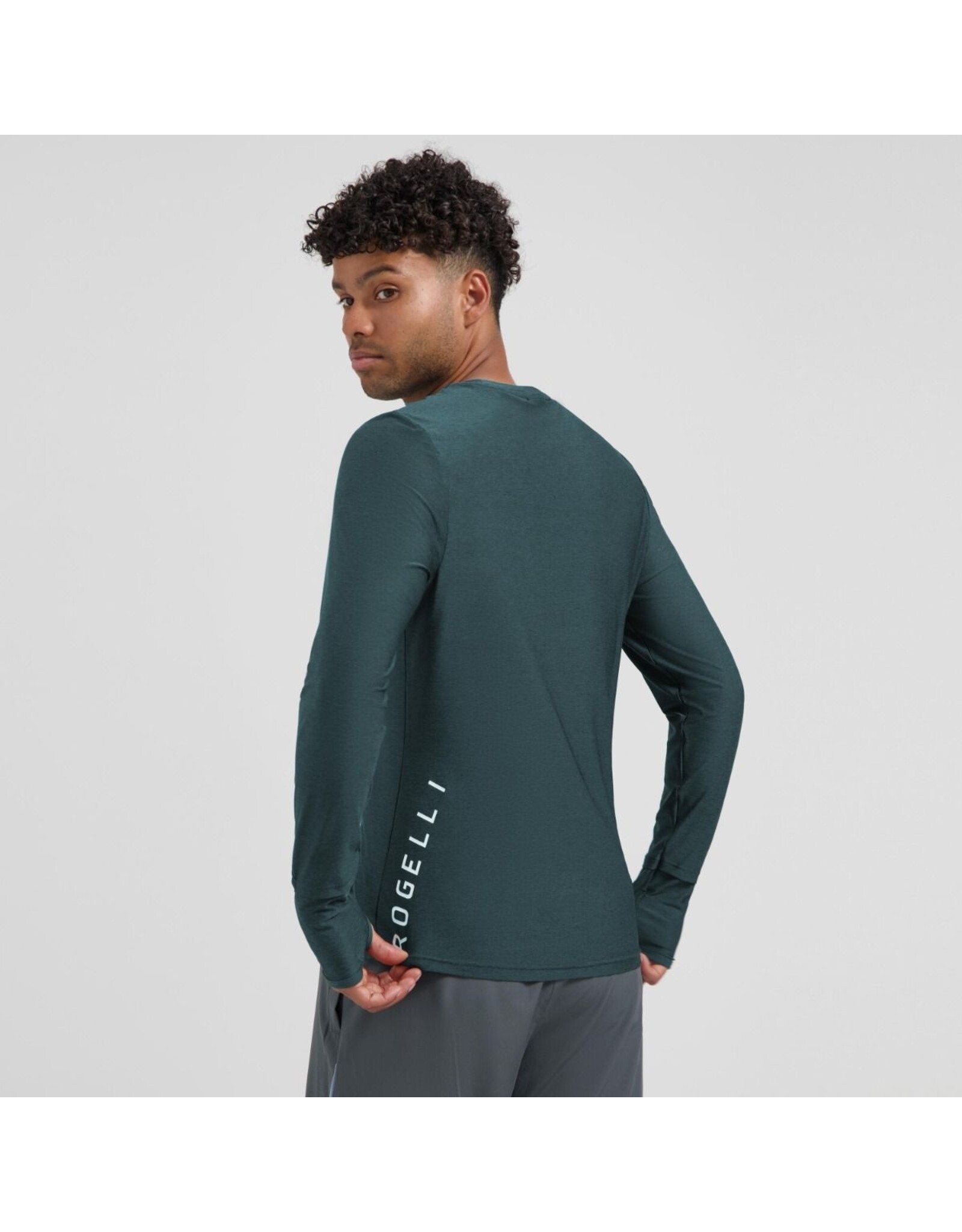 Rogelli Essential- t-shirt long sleeve-blue