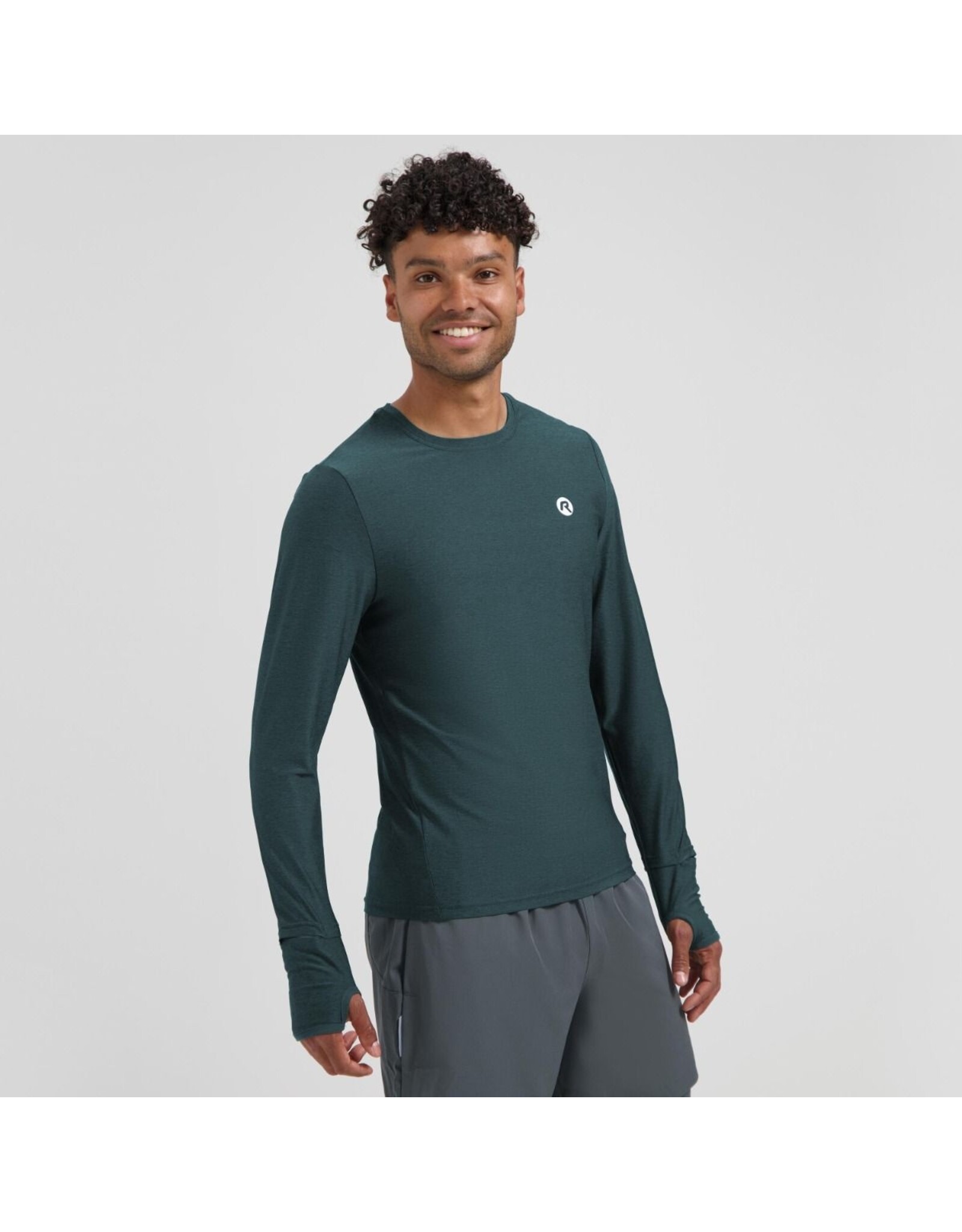 Rogelli Essential- t-shirt long sleeve-blue