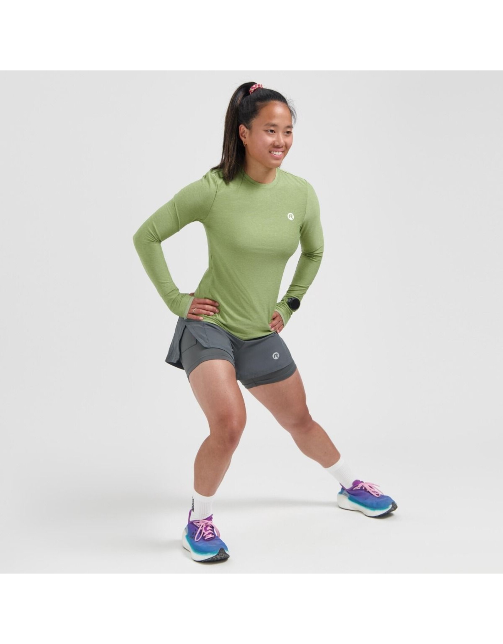 Rogelli Essential- tshirt long sleeve-green