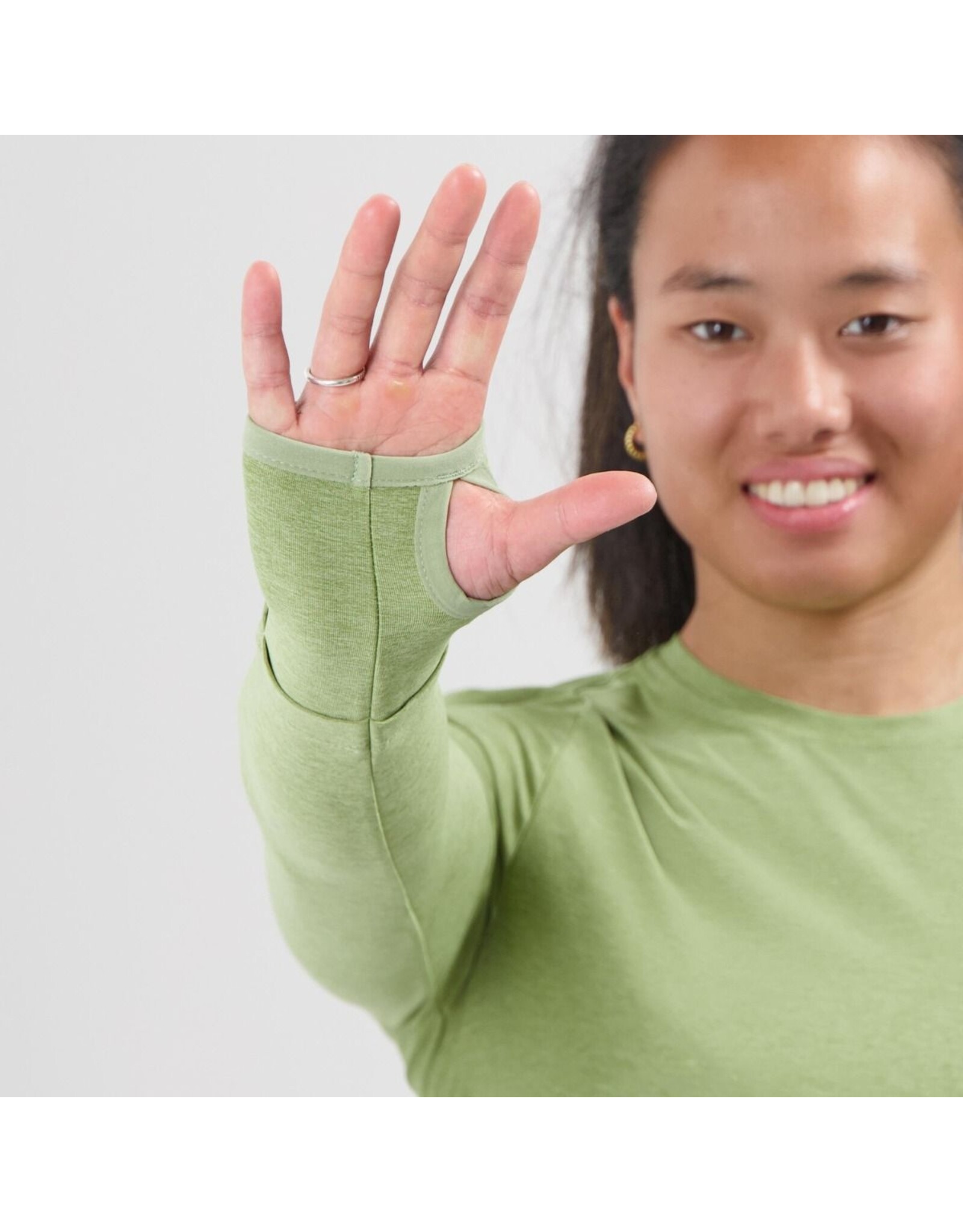 Rogelli Essential- tshirt long sleeve-green